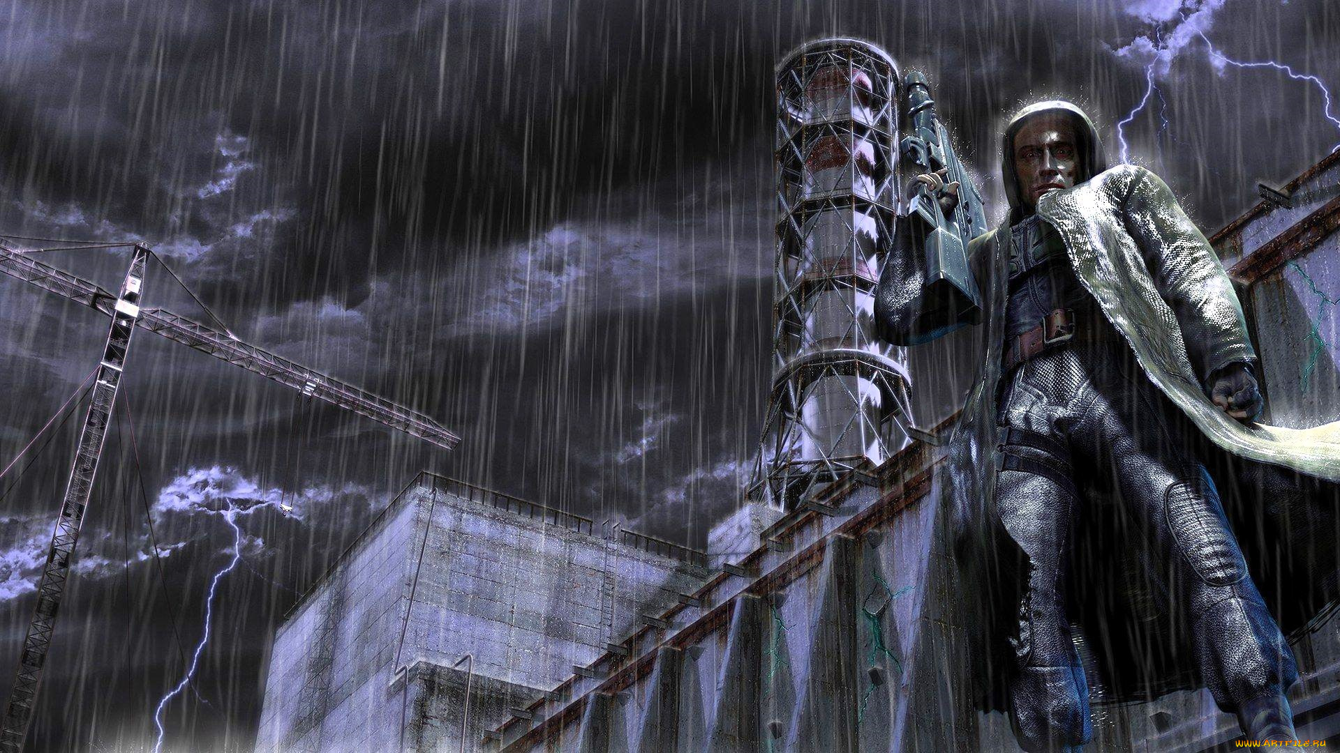 видео, игры, , shadow, of, chernobyl, сталкер, оружие, дождь, станция, чернобыль