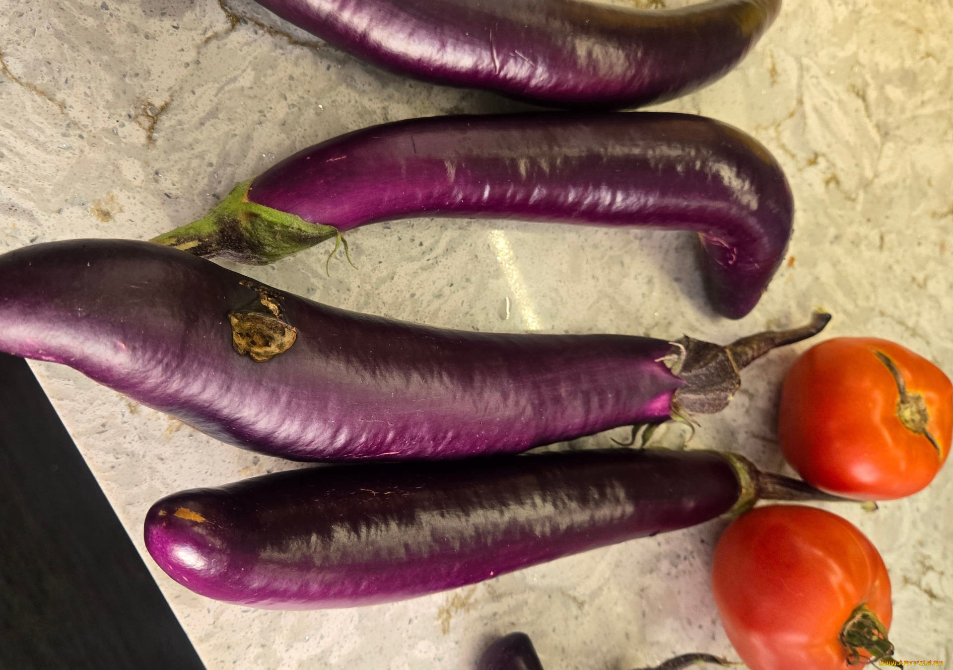 еда, овощи, баклажаны, помидоры