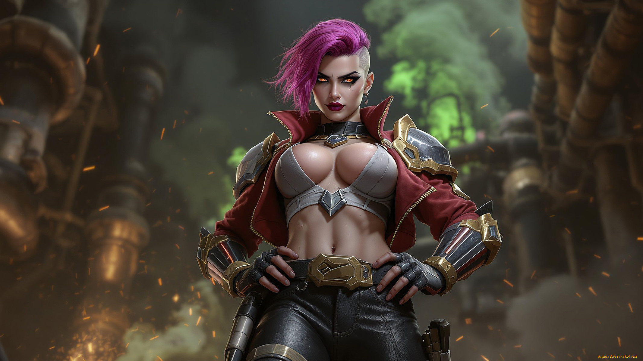 видео, игры, league, of, legends, jinx, league, of, legends