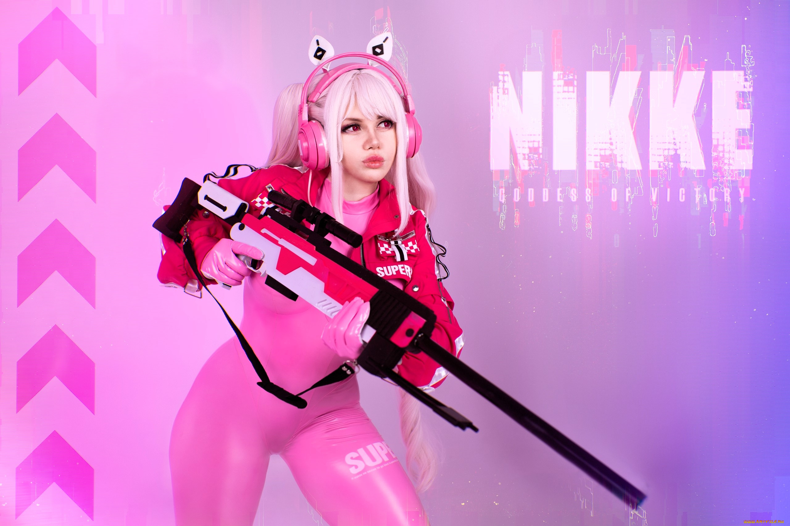 девушки, алиса, арефьева, образ, косплей, наряд, костюм, оружие, наушники