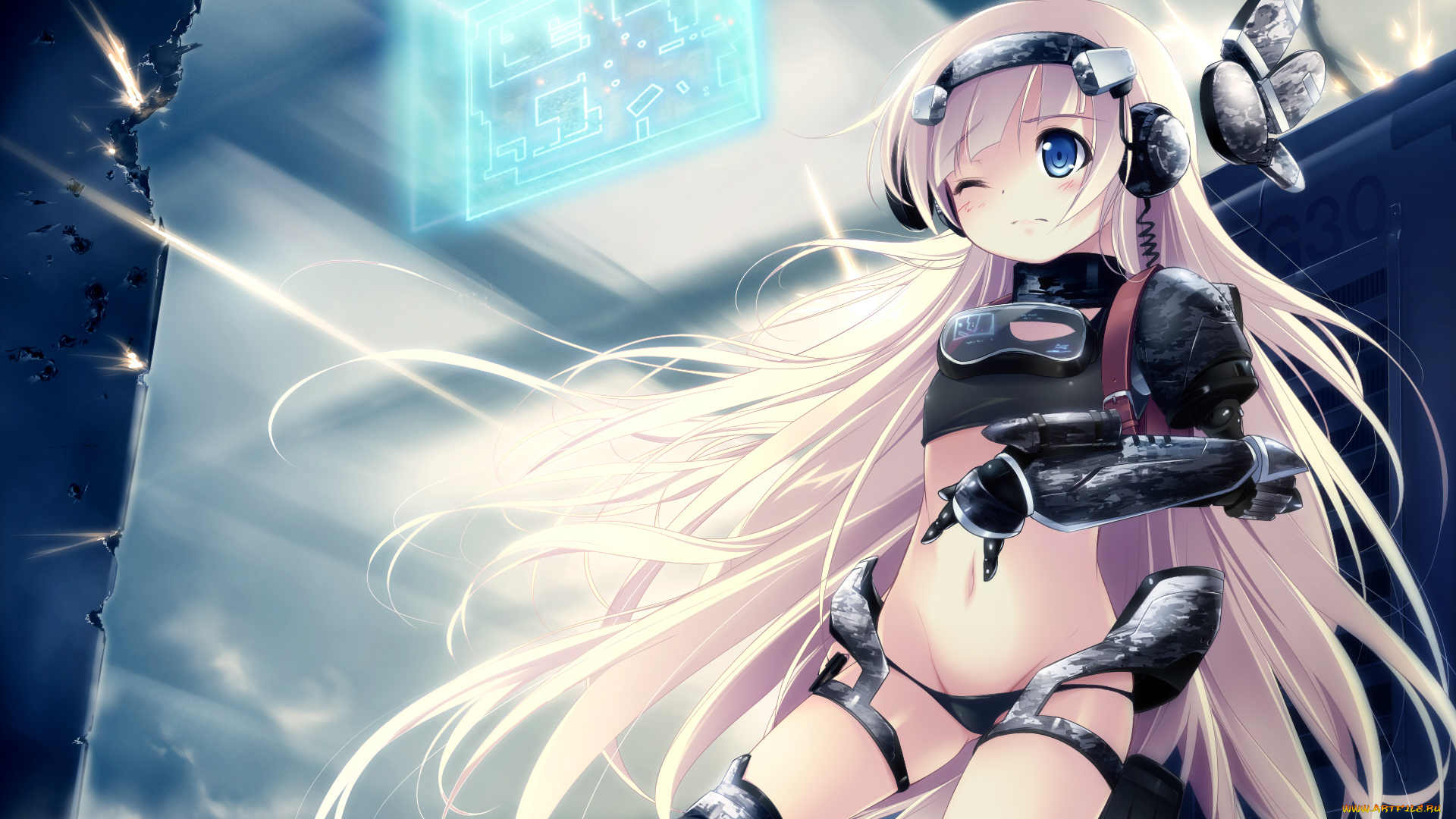 аниме, headphones, instrumental