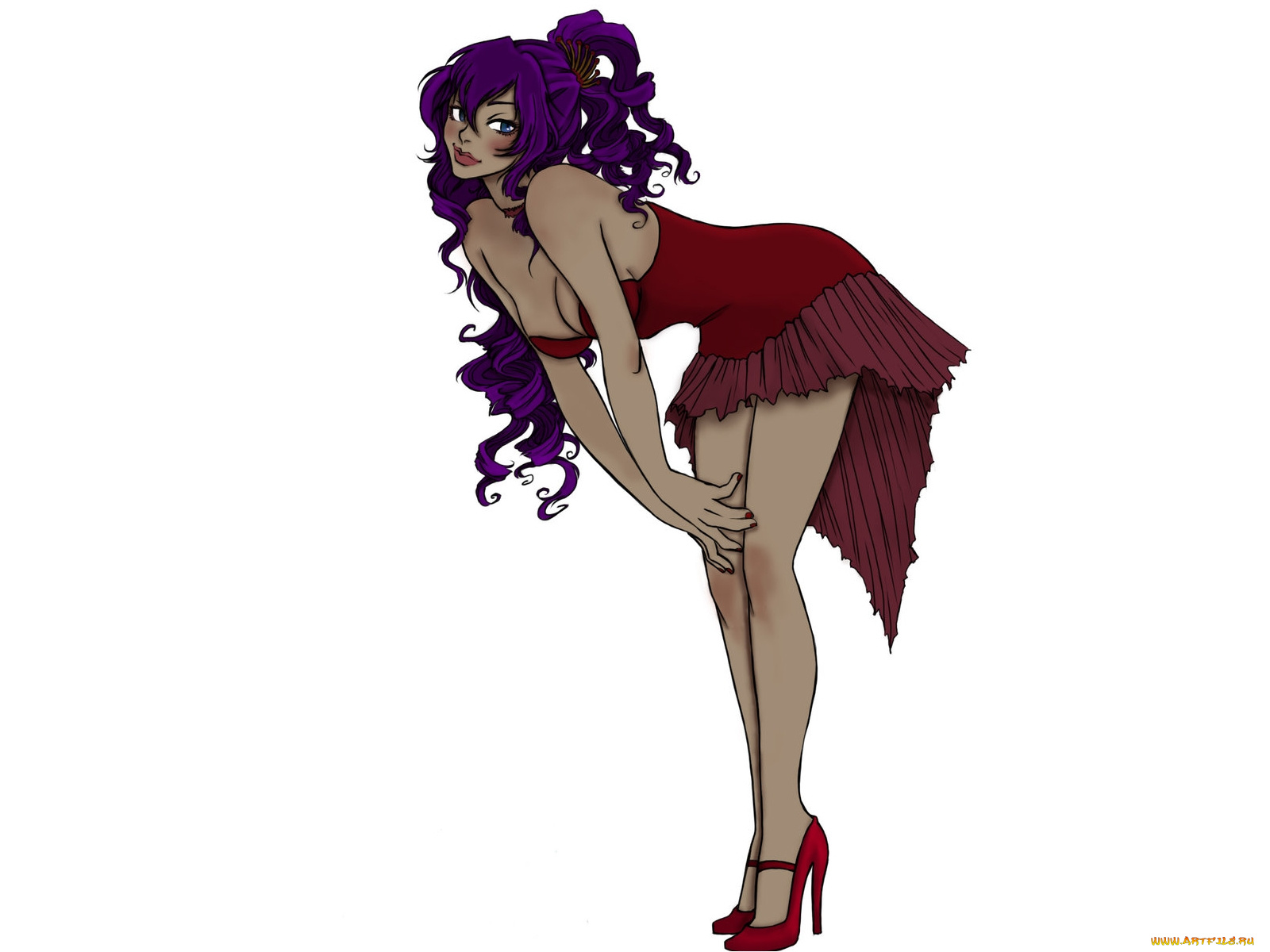 рисованные, люди, девушка