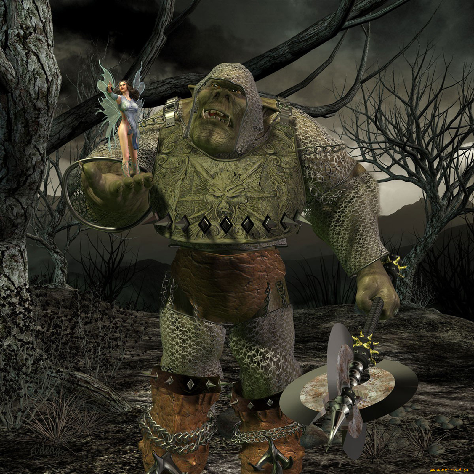 3д, графика, fantasy, фантазия, фея, существо