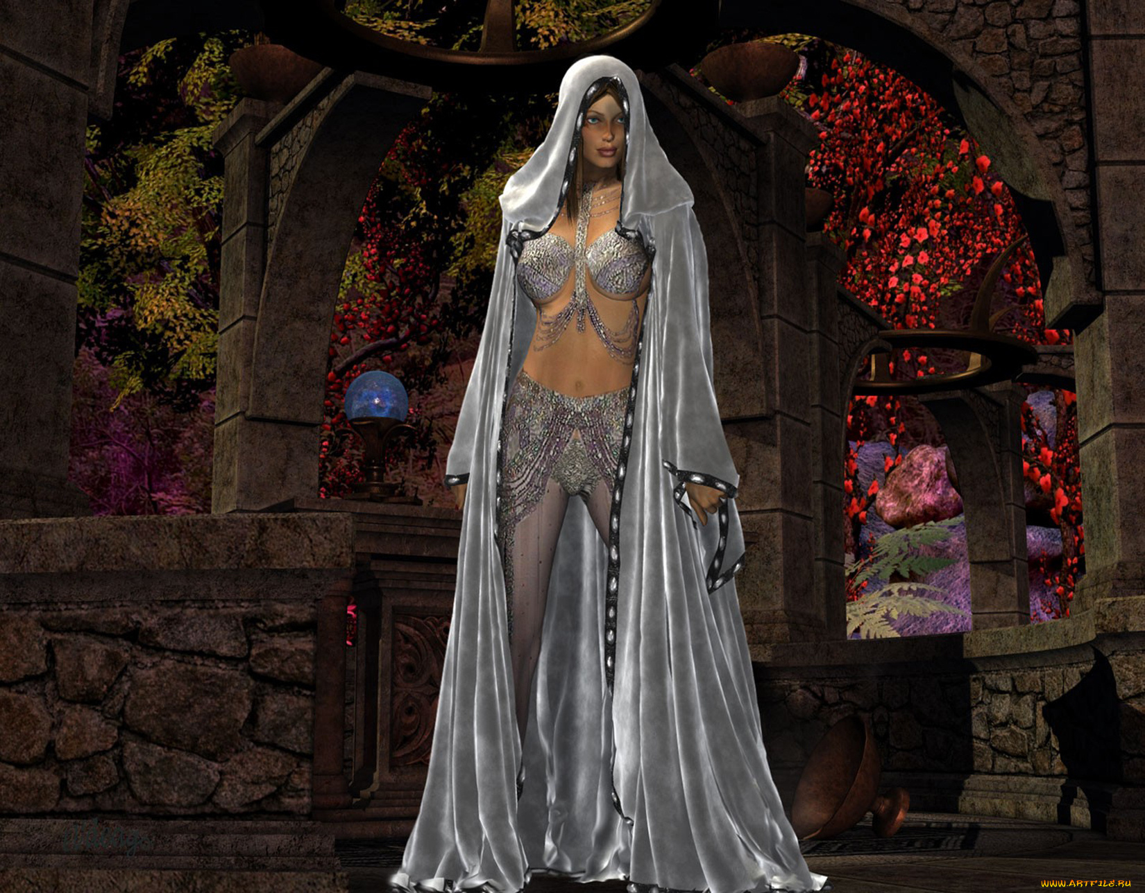 3д, графика, people, люди, дом, девушка, вечер