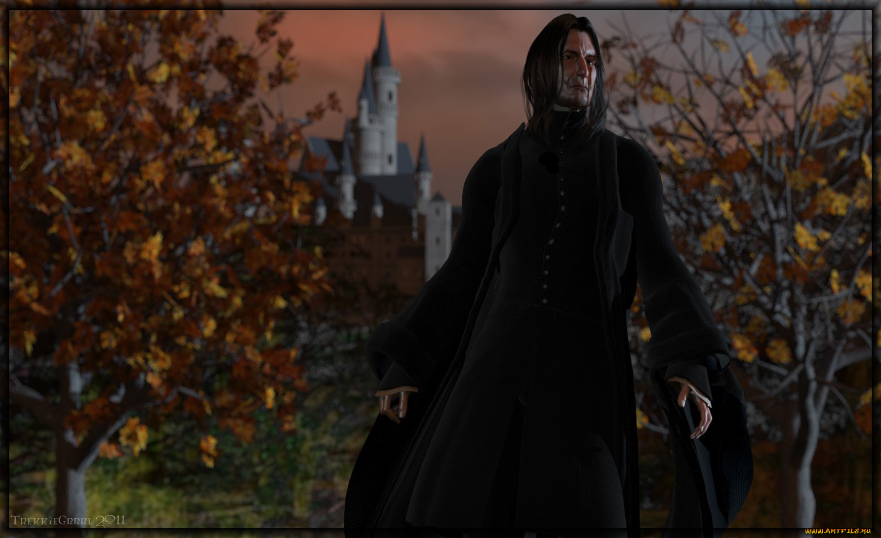 3д, графика, people, люди, деревья, мужчина