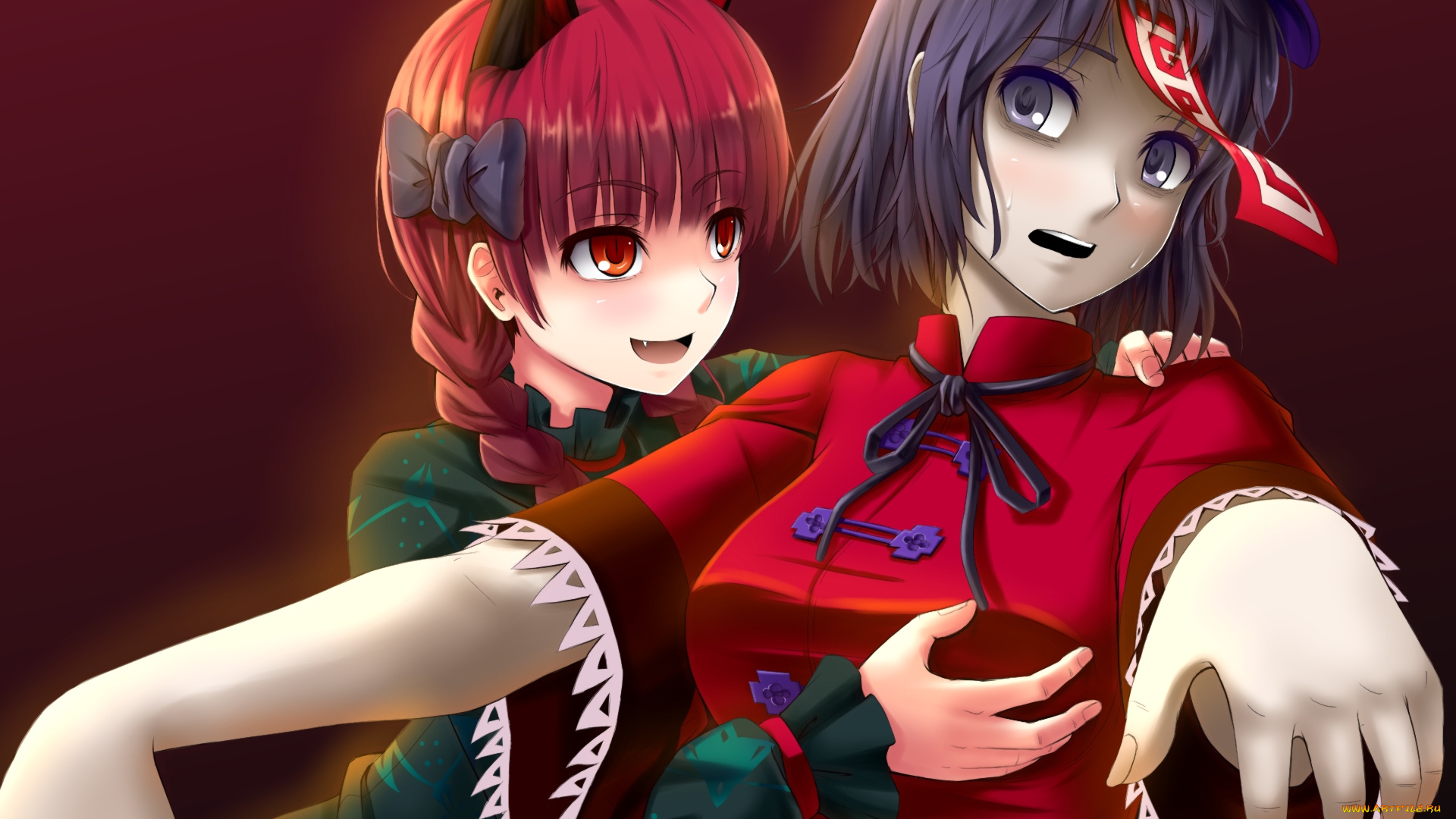 аниме, touhou, рин, каенбьё, персонажи, тохо