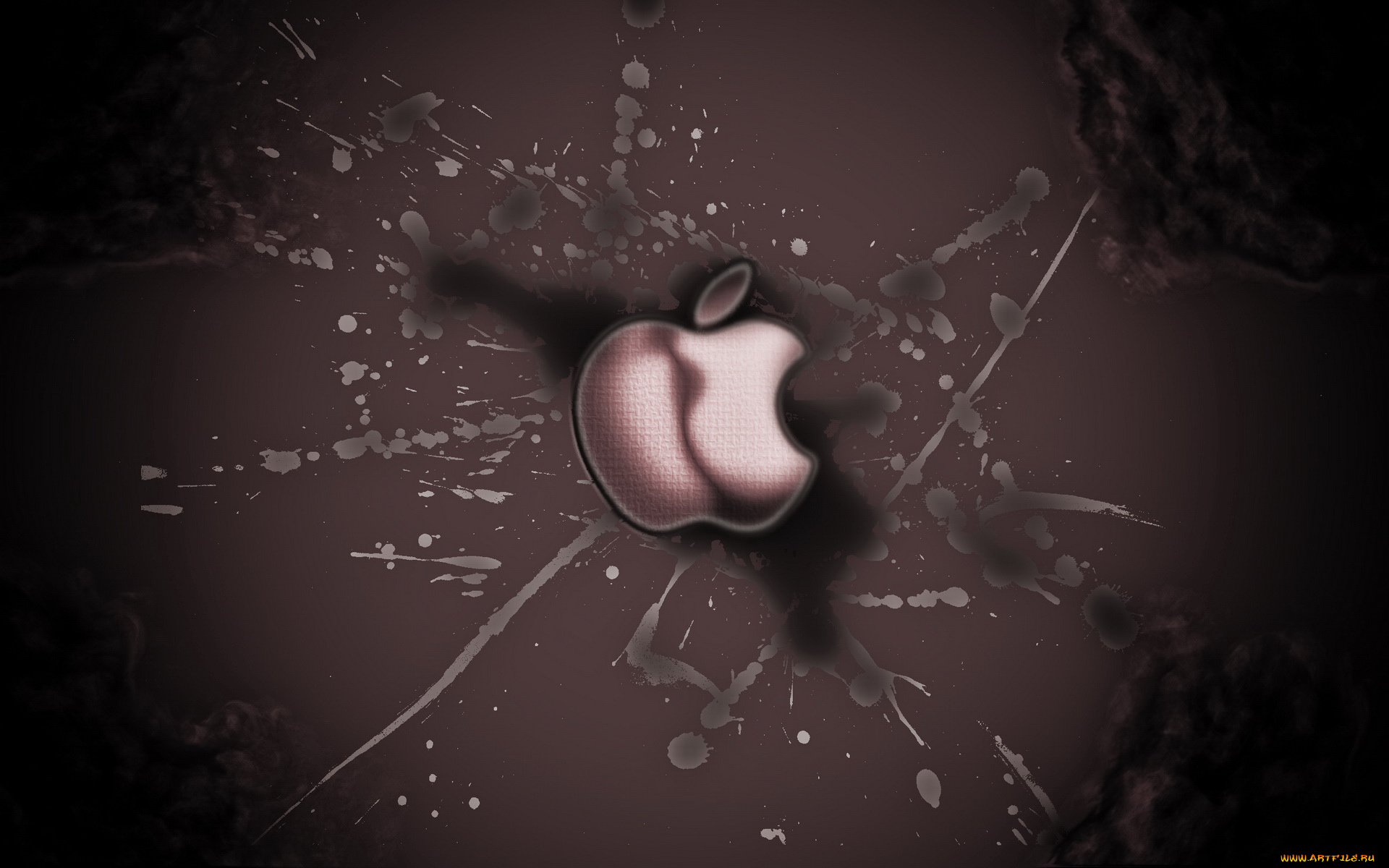 компьютеры, apple, яблоко, логотип, брызги