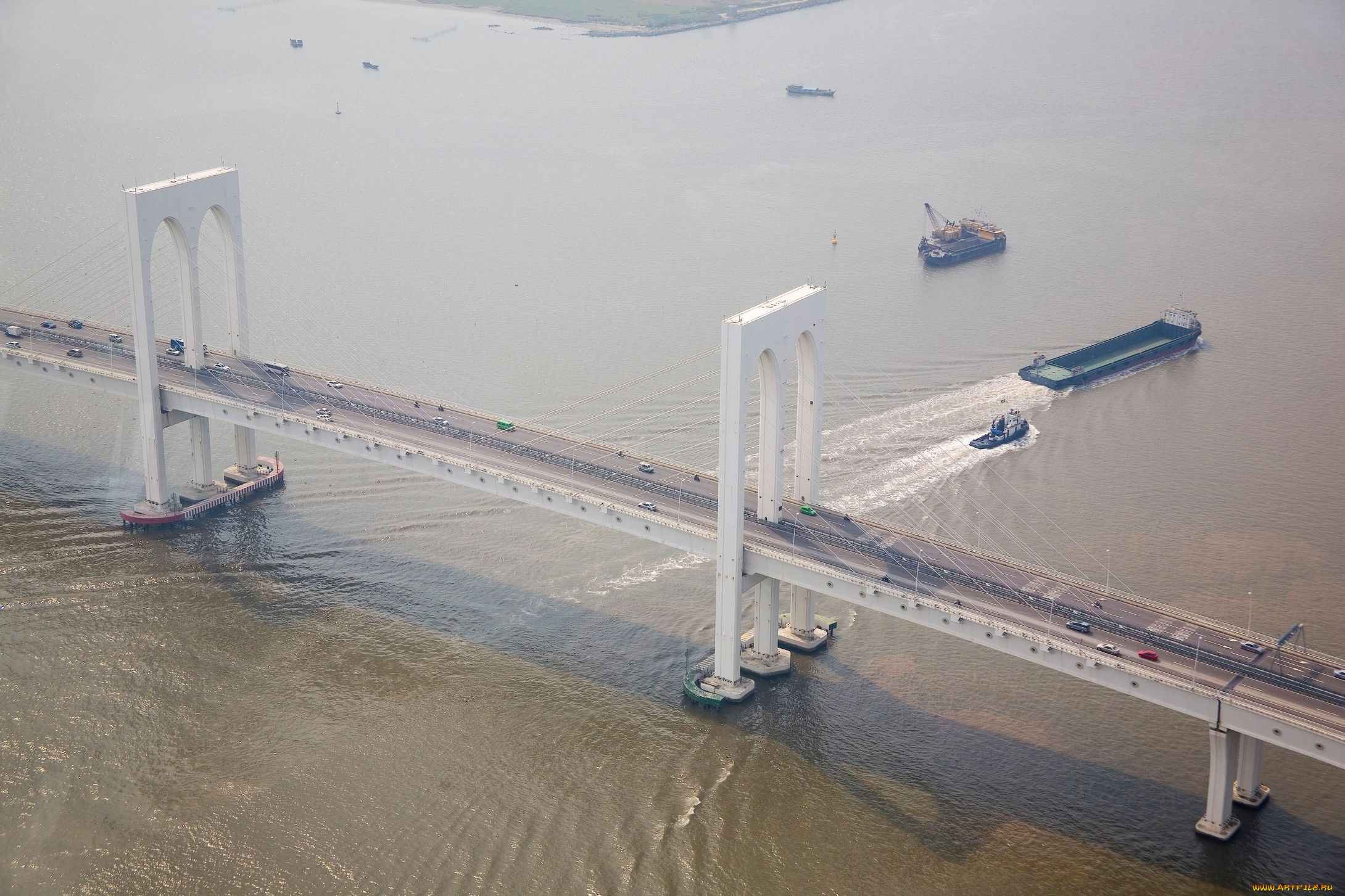 города, мосты, река, опоры, переезд