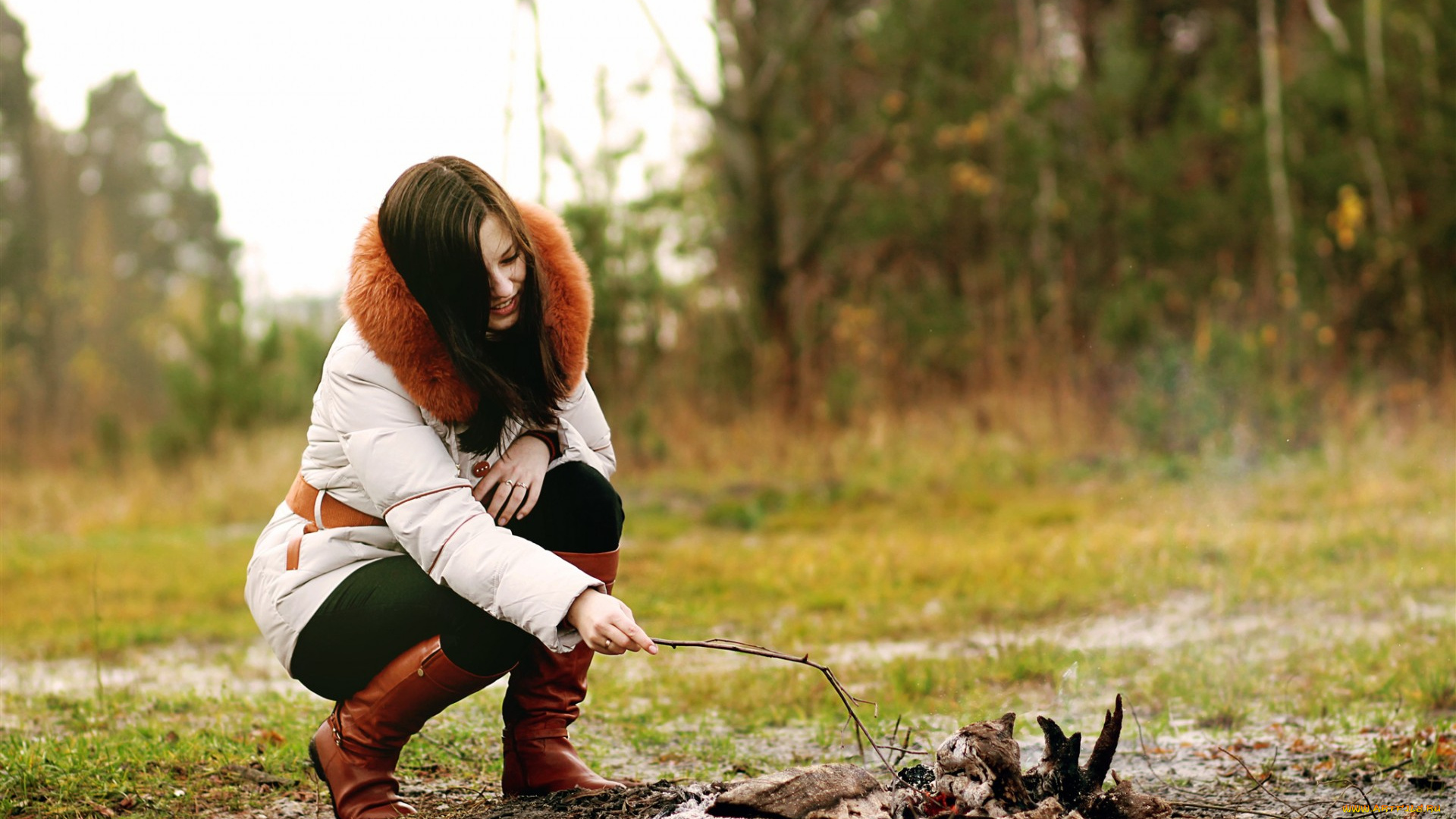 -Unsort, Брюнетки, Шатенки, девушки, unsort, брюнетки, шатенки, лес