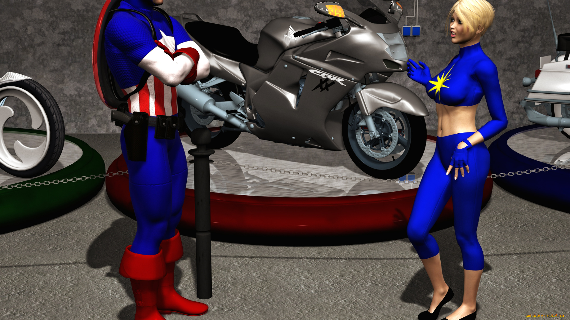 3д, графика, fantasy, фантазия, девушка, супермен
