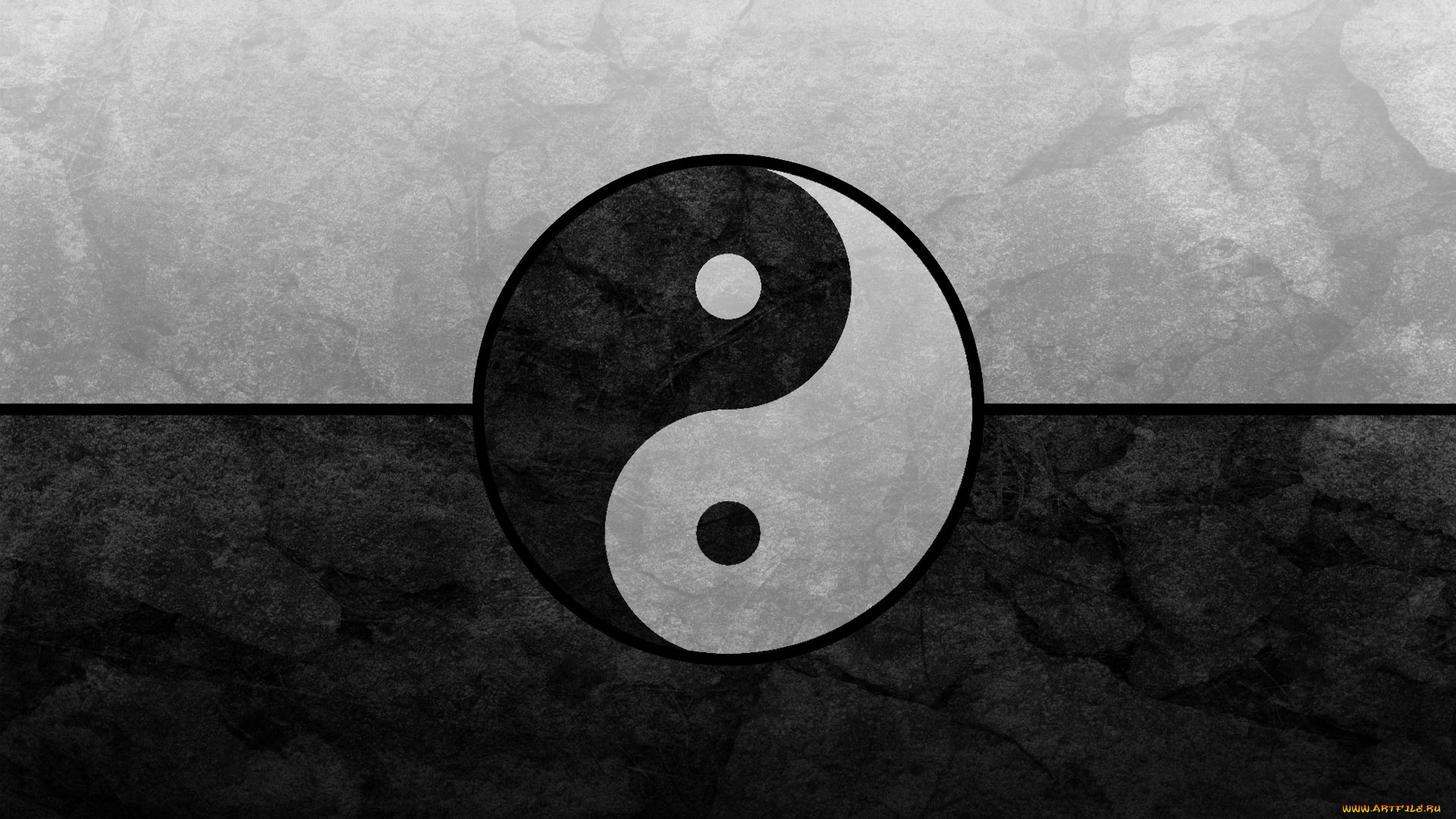 3д, графика, yin, yang, инь, Янь, серый, черный