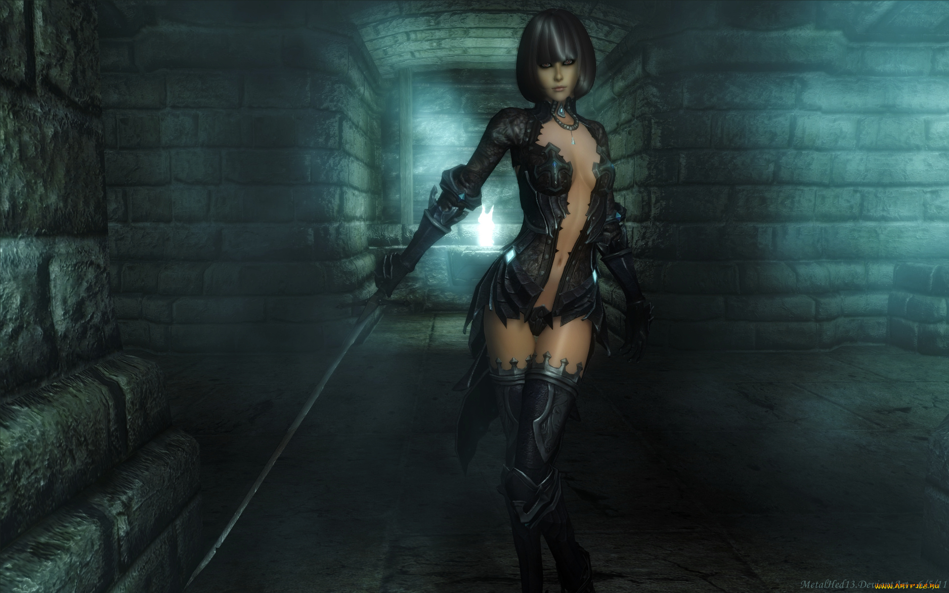 3д, графика, fantasy, фантазия, меч, девушка