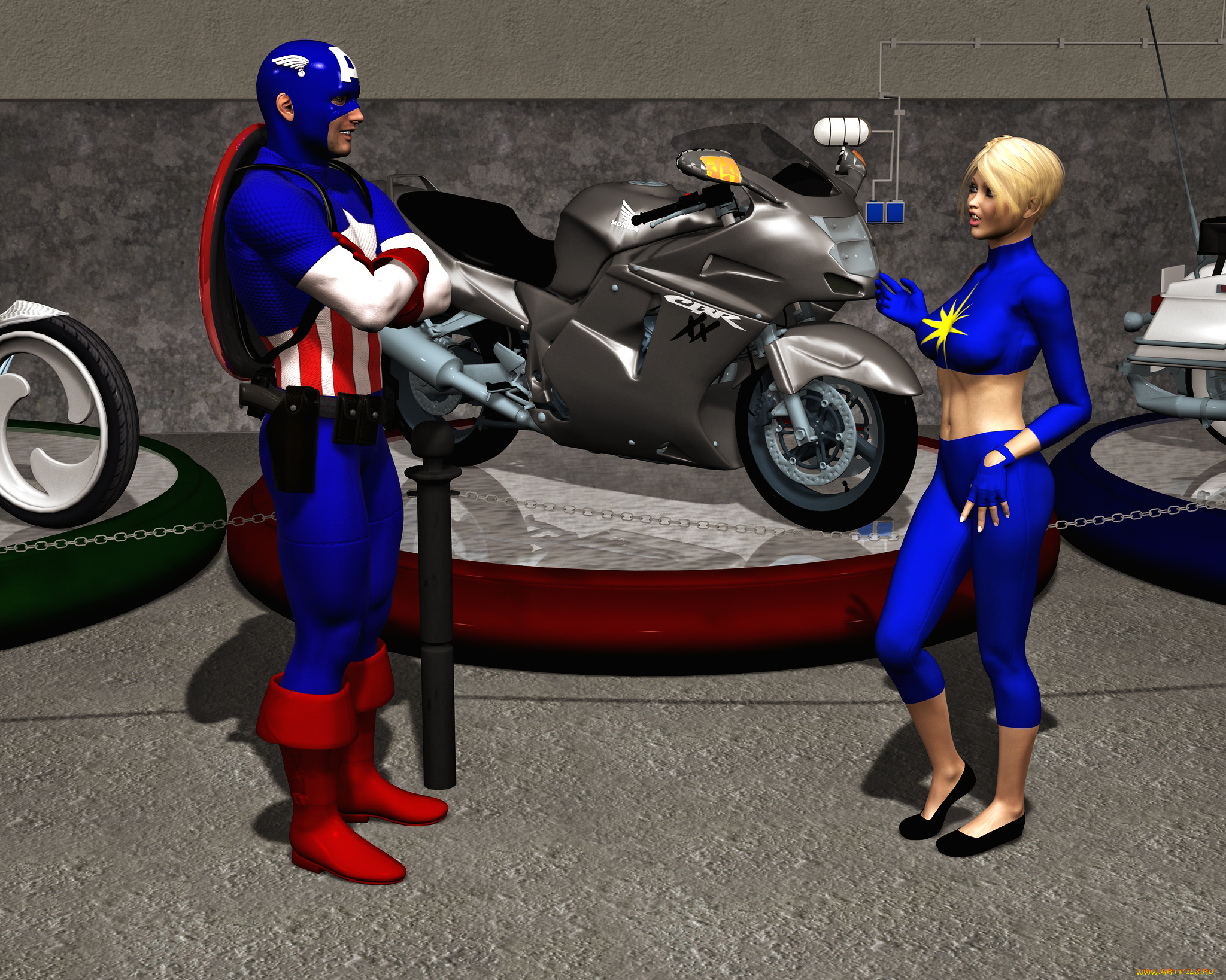 3д, графика, fantasy, фантазия, девушка, супермен