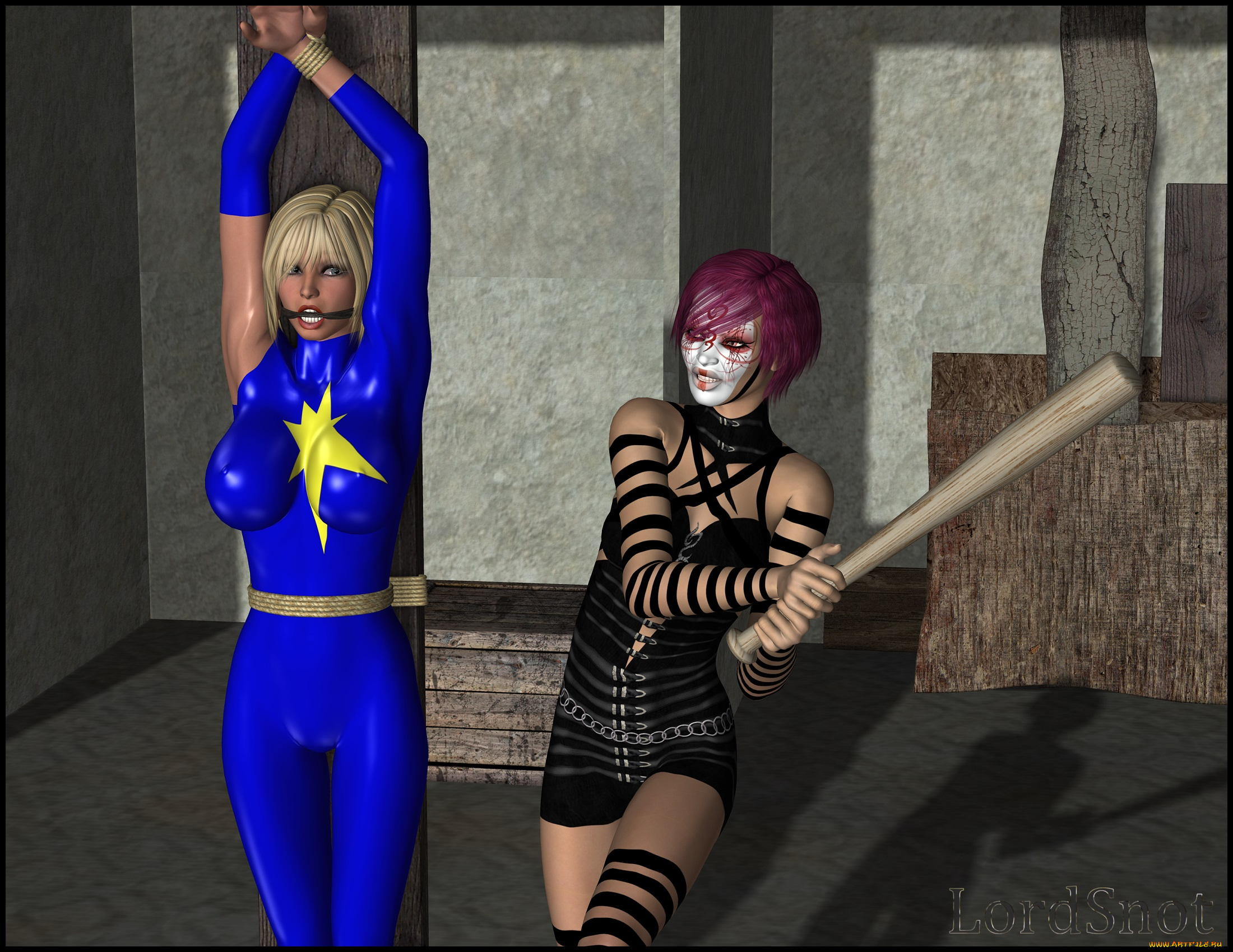 3д, графика, fantasy, фантазия, lordsnot, девушки, бита