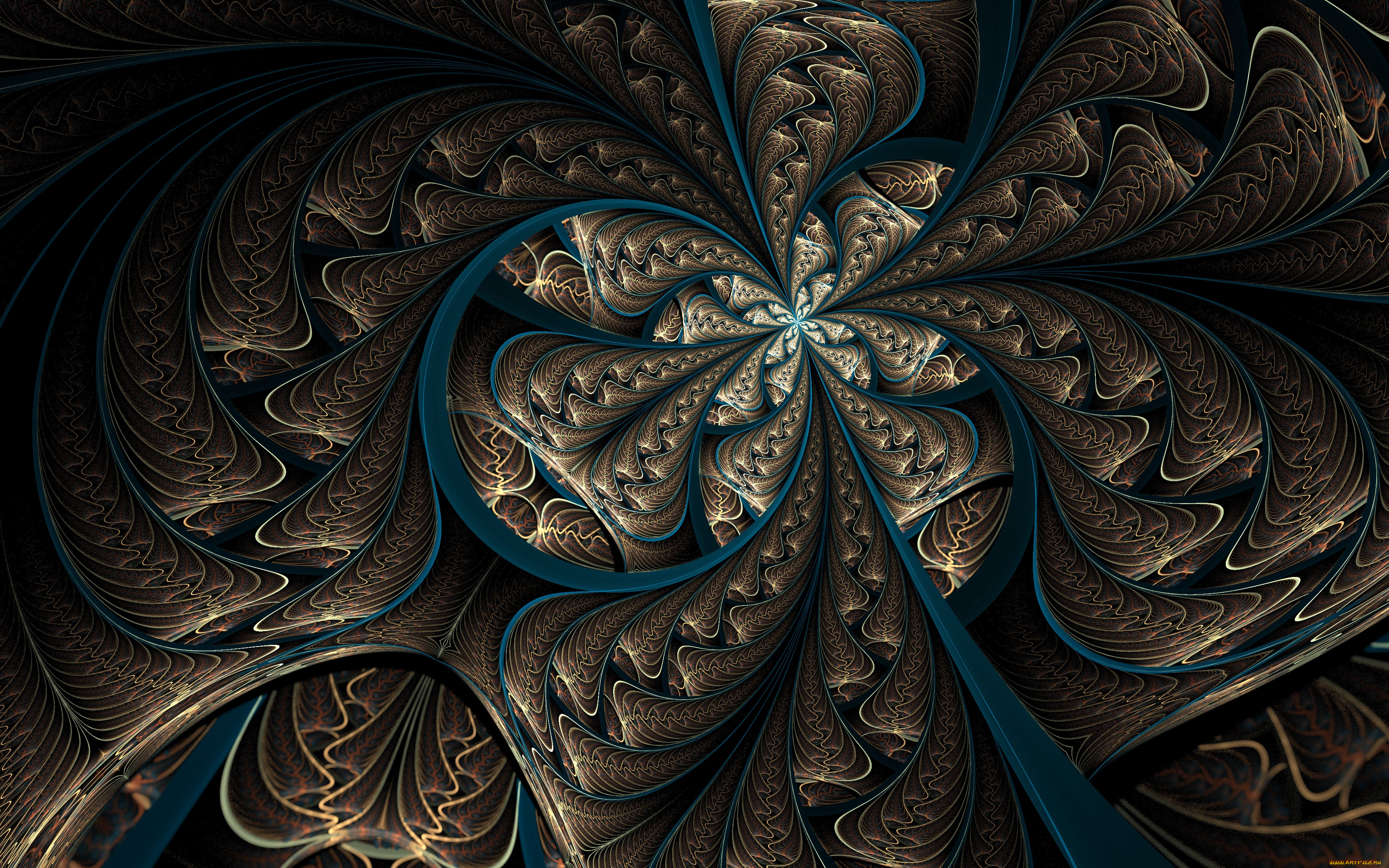 3д, графика, fractal, фракталы, узор, фон, цвета
