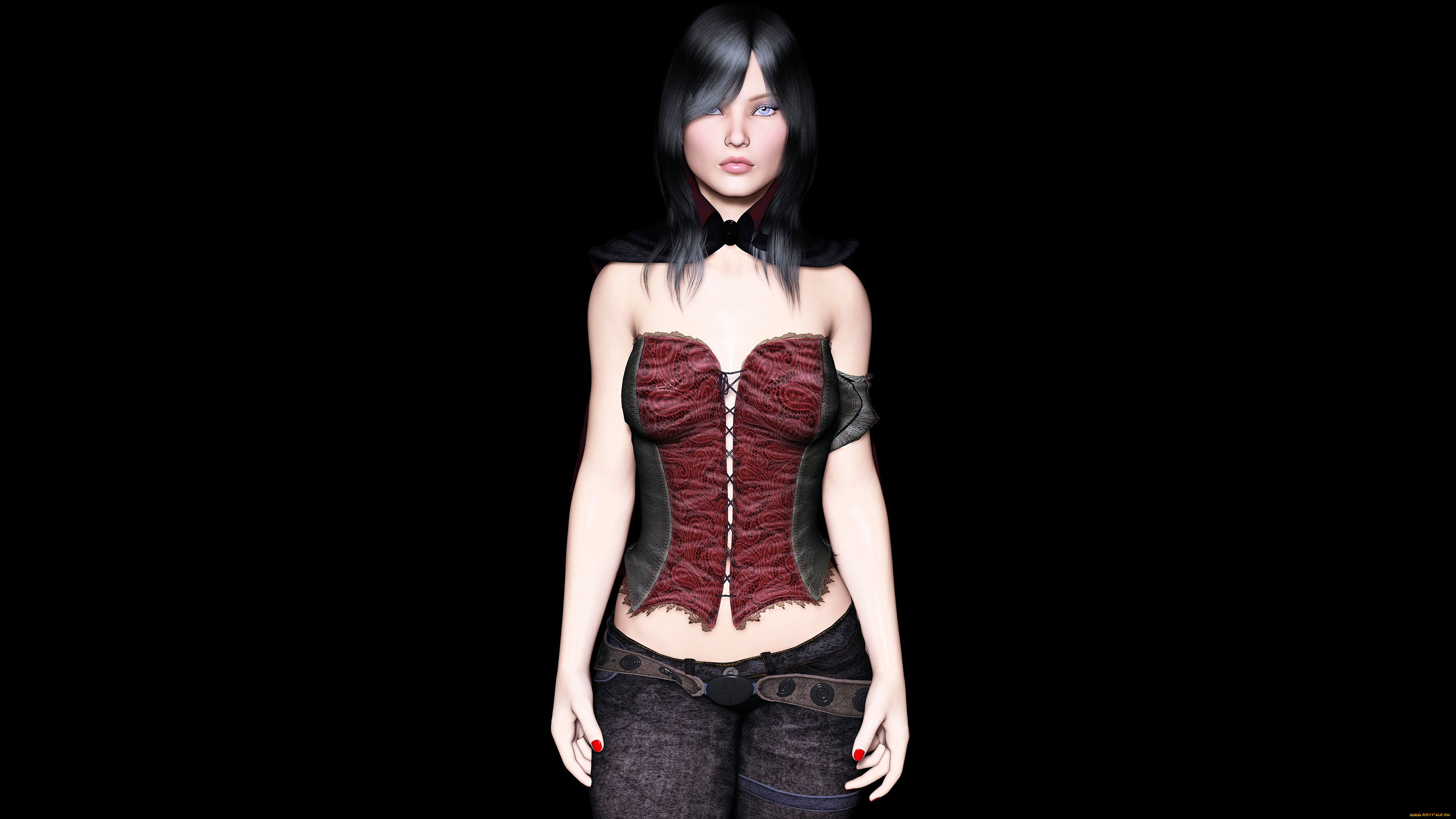 3д, графика, people, люди, девушка, взгляд