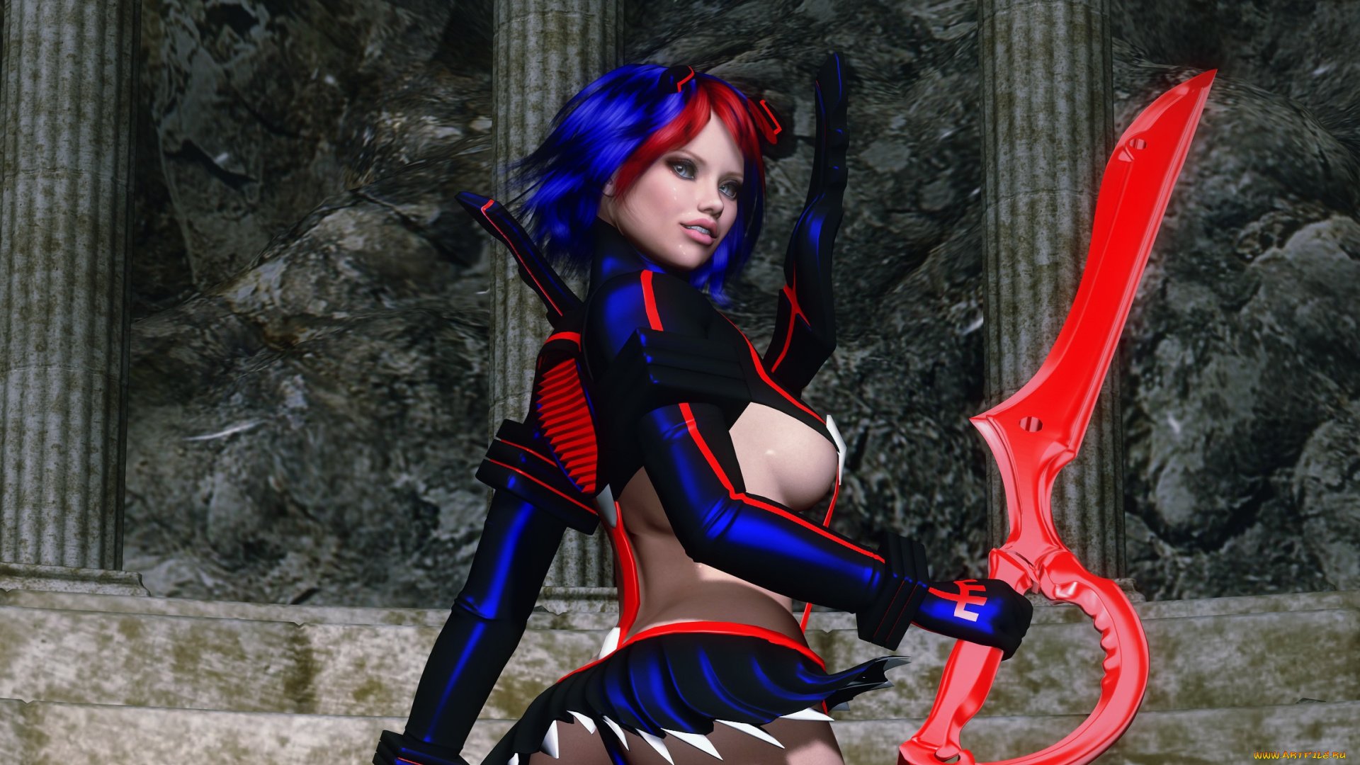 3д, графика, амазонки, , amazon, девушка, оружие, взгляд