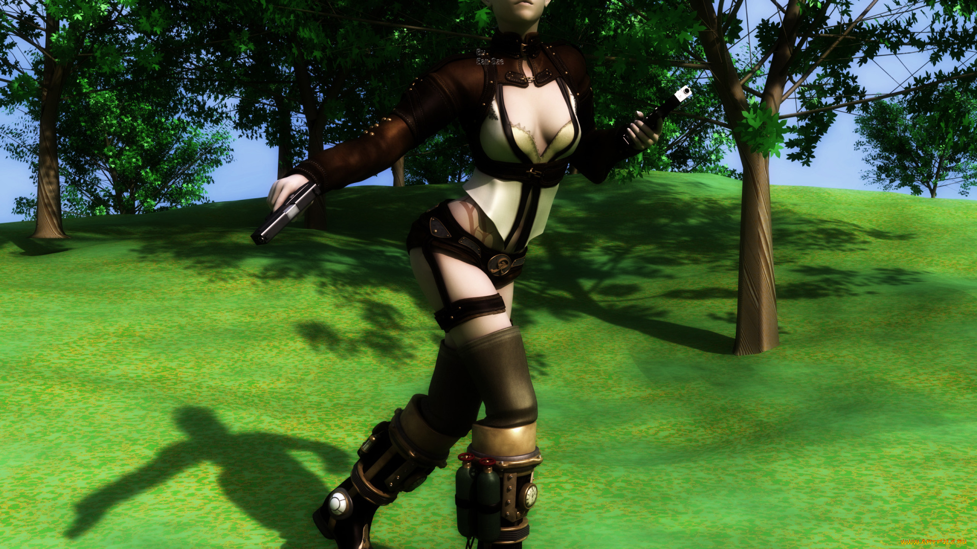 3д, графика, эльфы, , elves, природа, взгляд, эльфийка