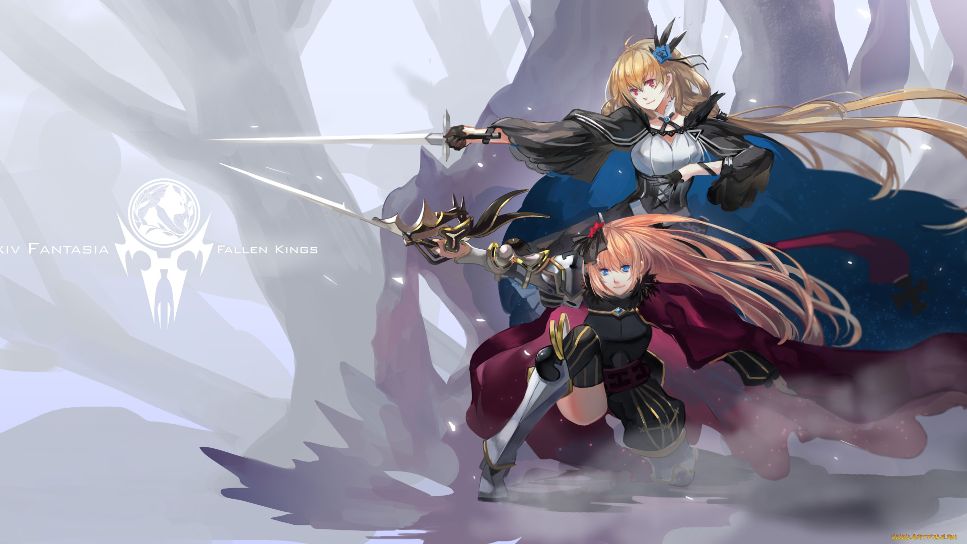 аниме, pixiv, fantasia, pixiv, оружие, мечи, девушки, арт, tsubasa19900920, armeechef, fantasia