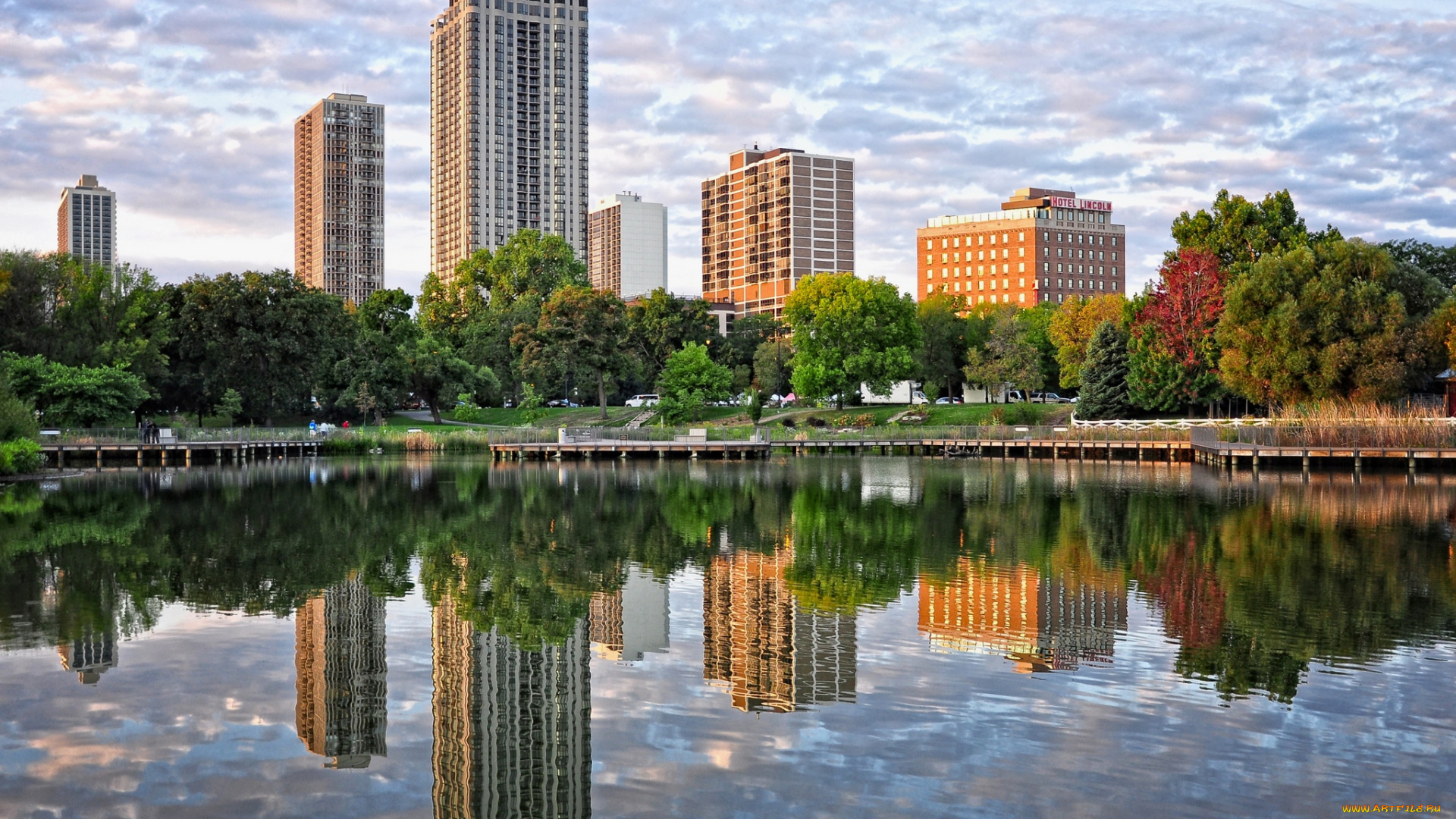 города, Чикаго, , сша, chicago, lincoln, park