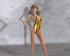 обоя 3д графика, люди , people, улыбка, фон, взгляд, девушка