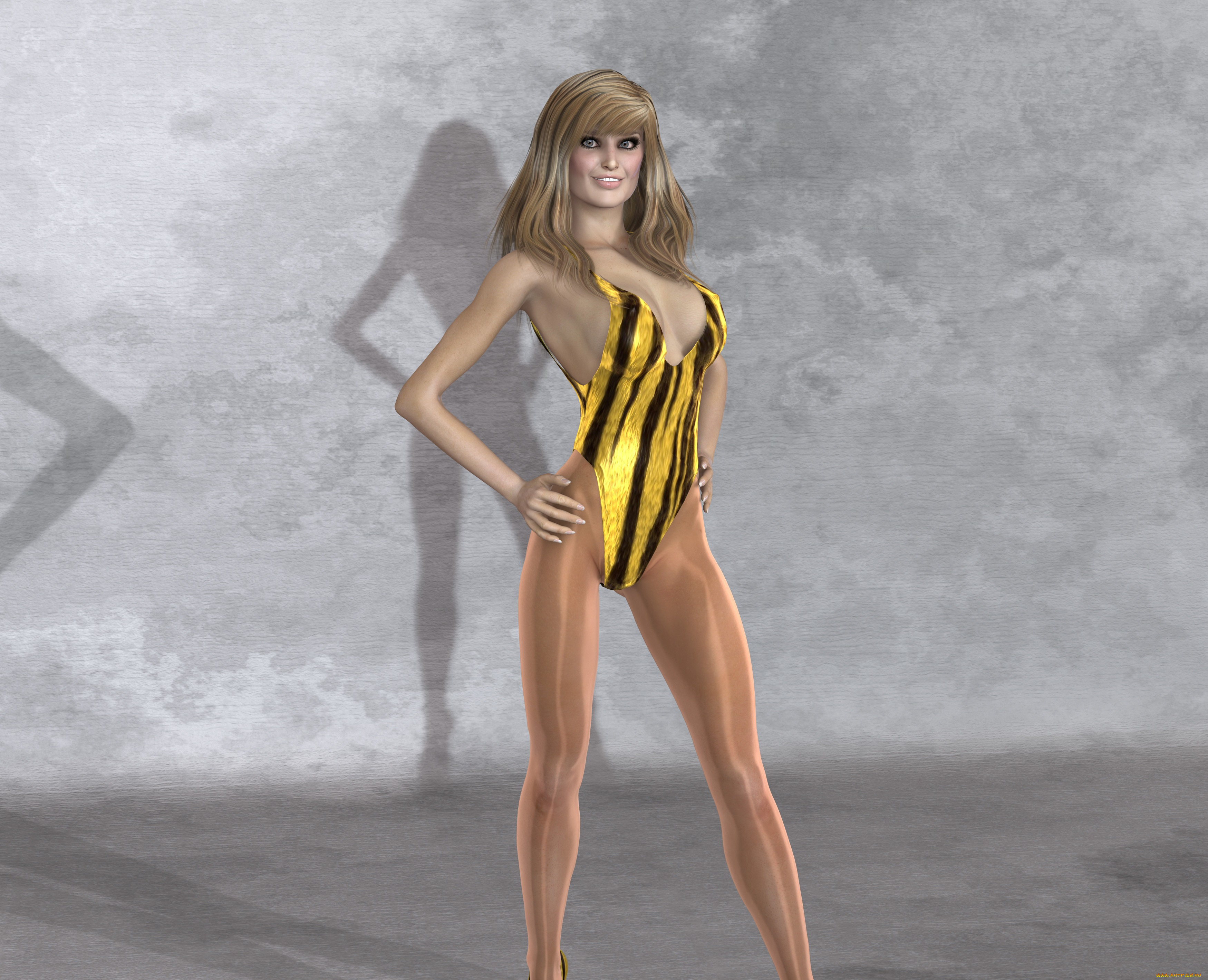 3д, графика, люди, , people, улыбка, фон, взгляд, девушка