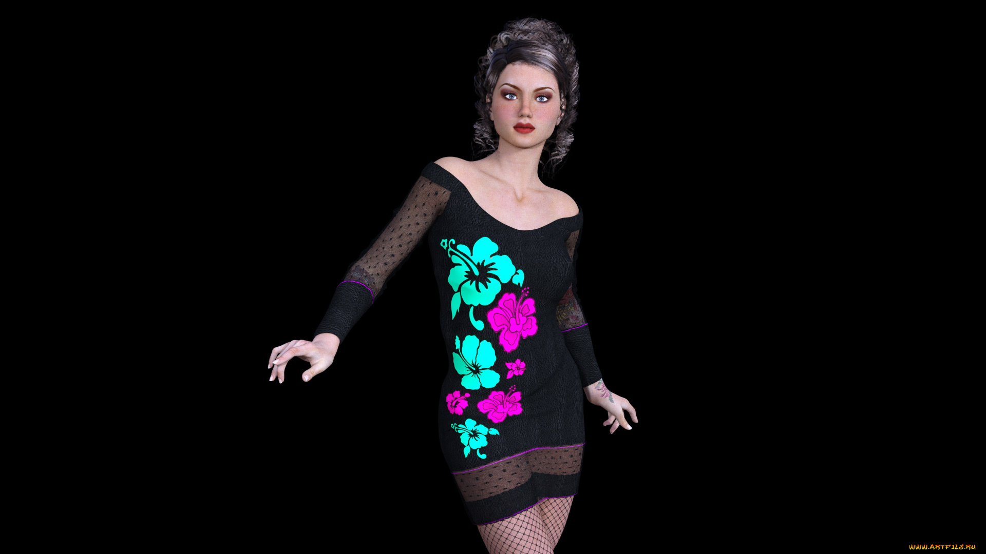 3д, графика, люди, , people, девушка, фон, взгляд