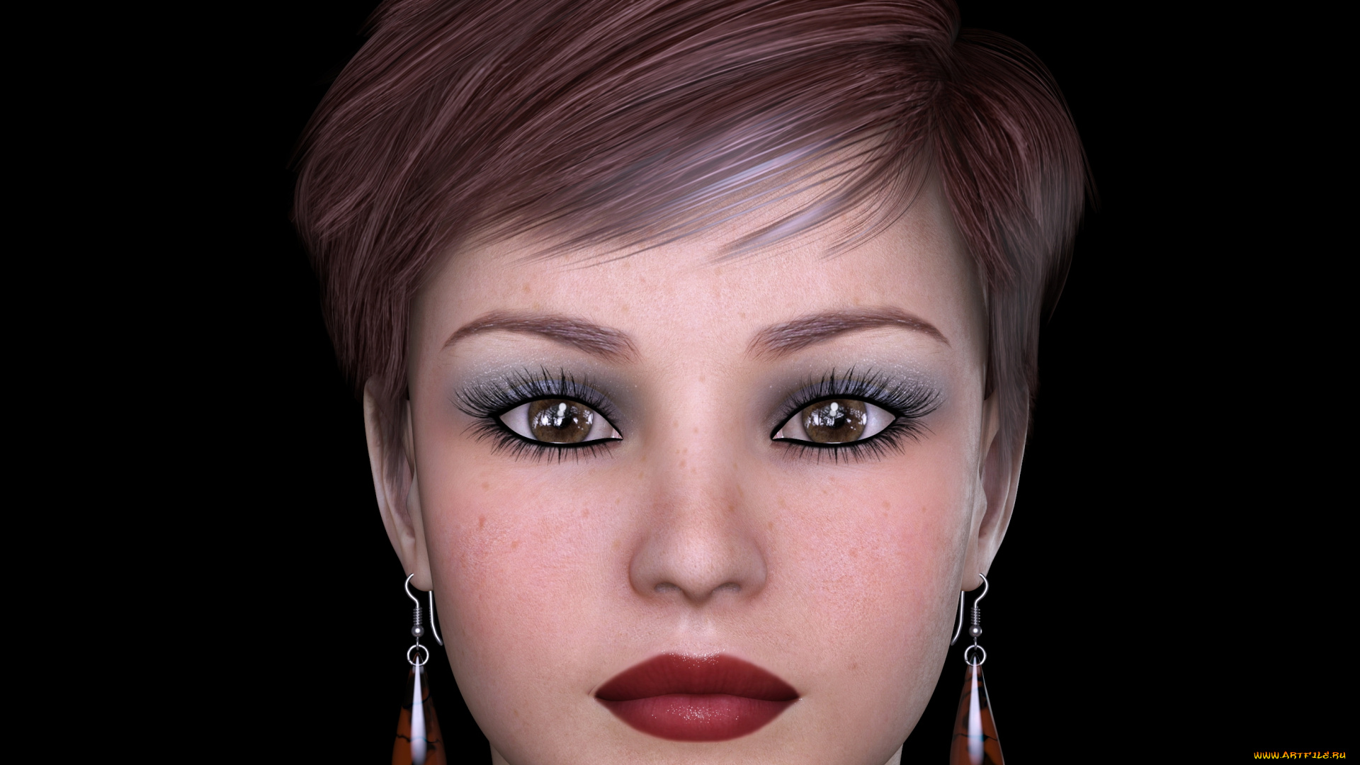 3д, графика, портрет, , portraits, девушка, взгляд, фон