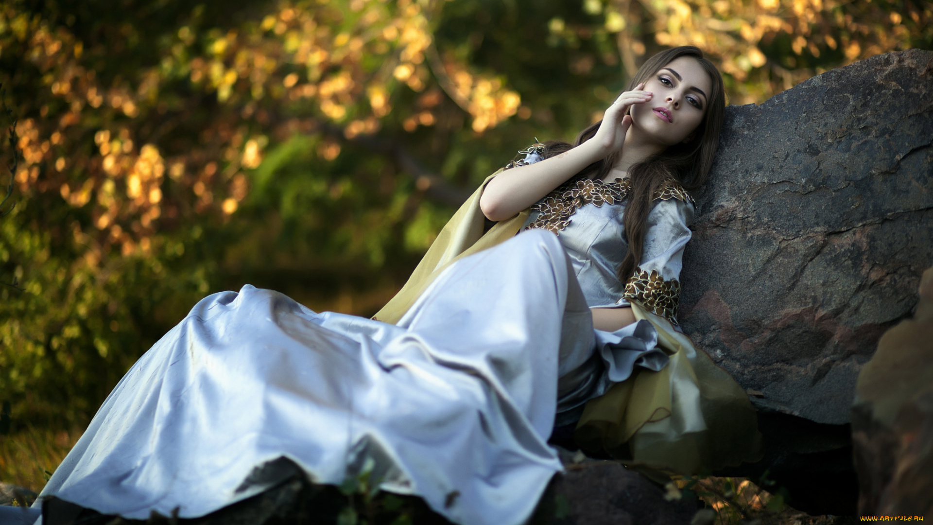 девушки, -unsort, , брюнетки, , шатенки, камень, платье, девушка, природа, олег, волошин, oleg, volosuhin, брюнетка