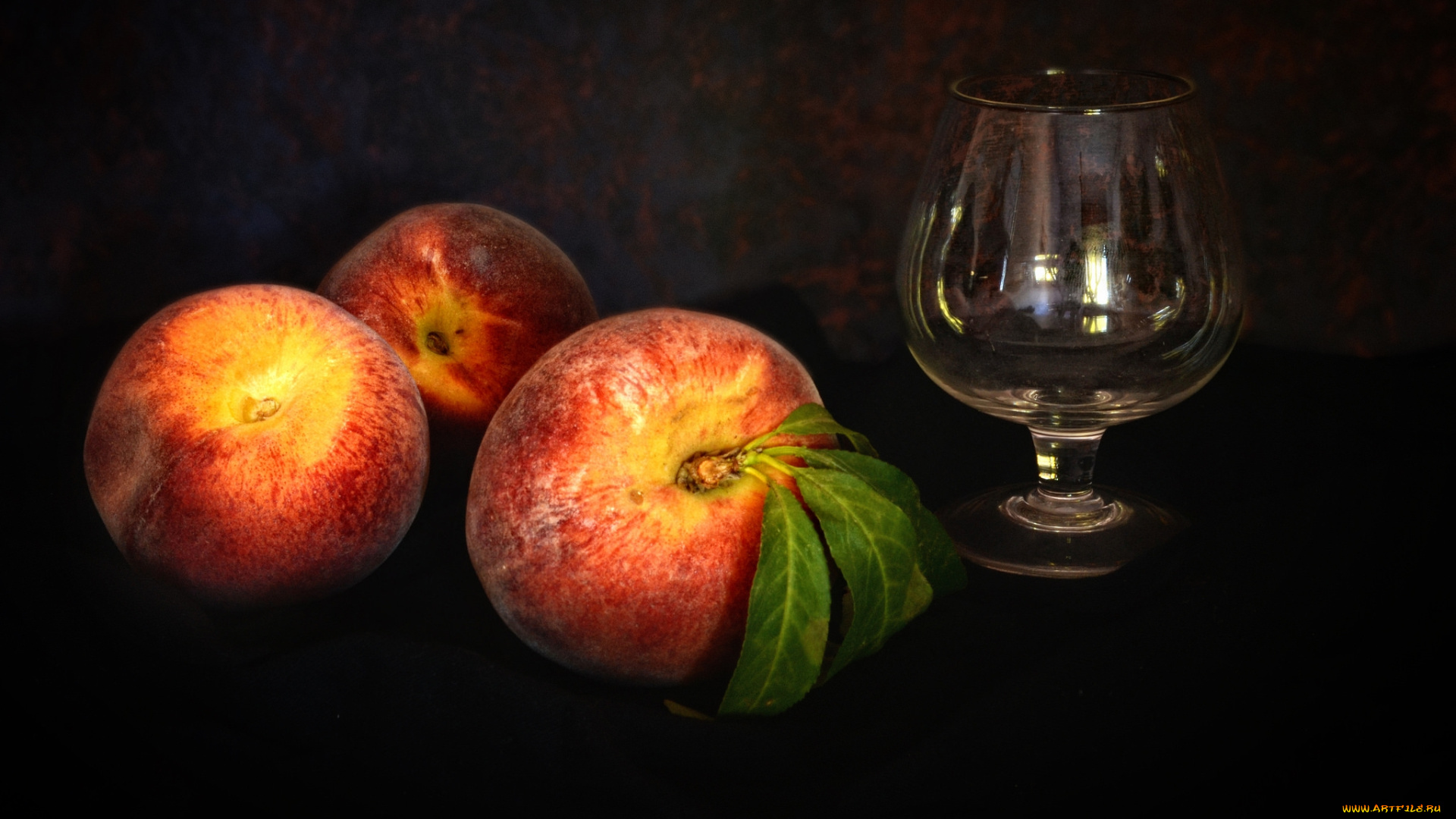 еда, фрукты, , ягоды, бокал, персики