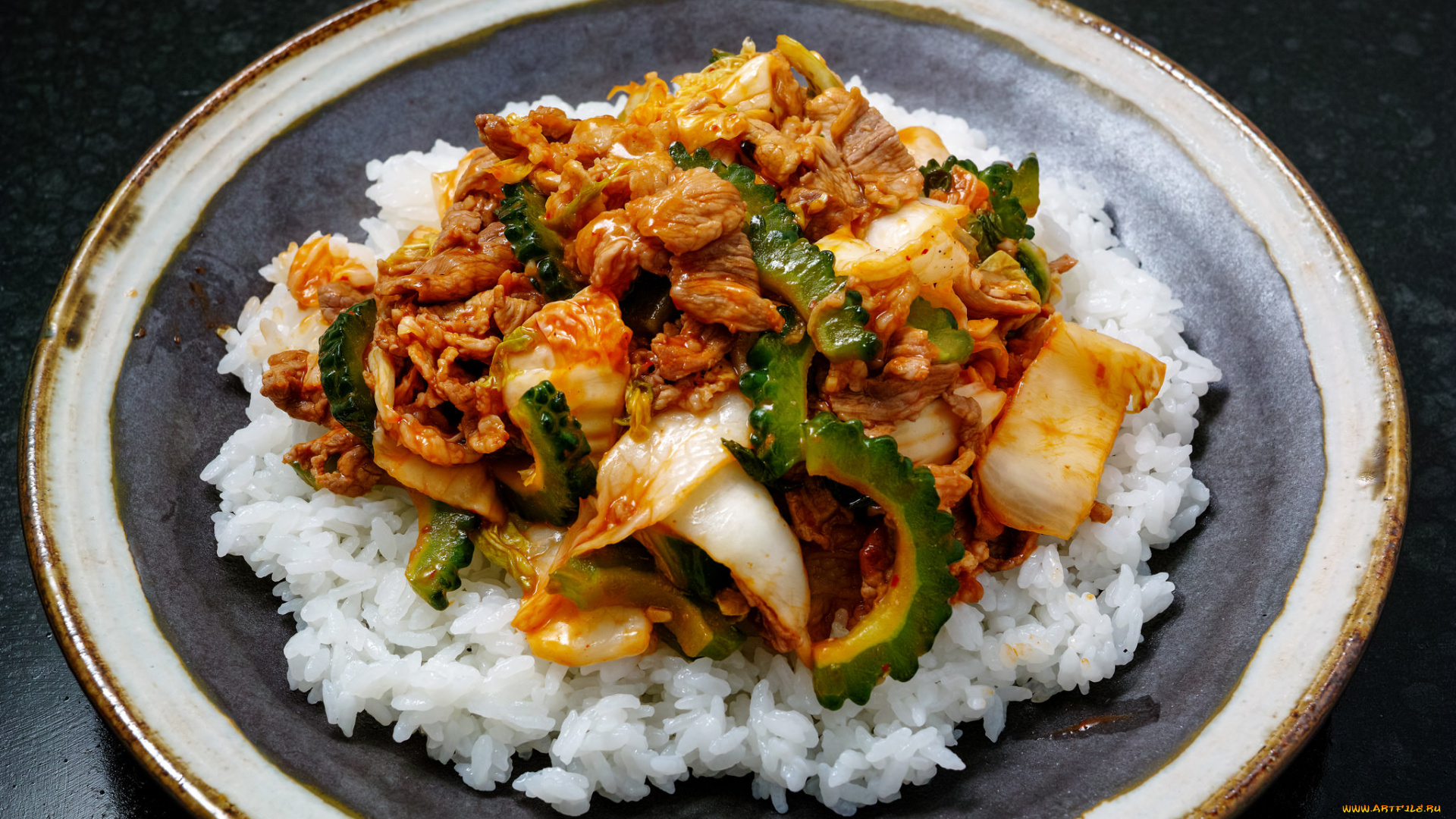 еда, вторые, блюда, овощи, мясо, рис