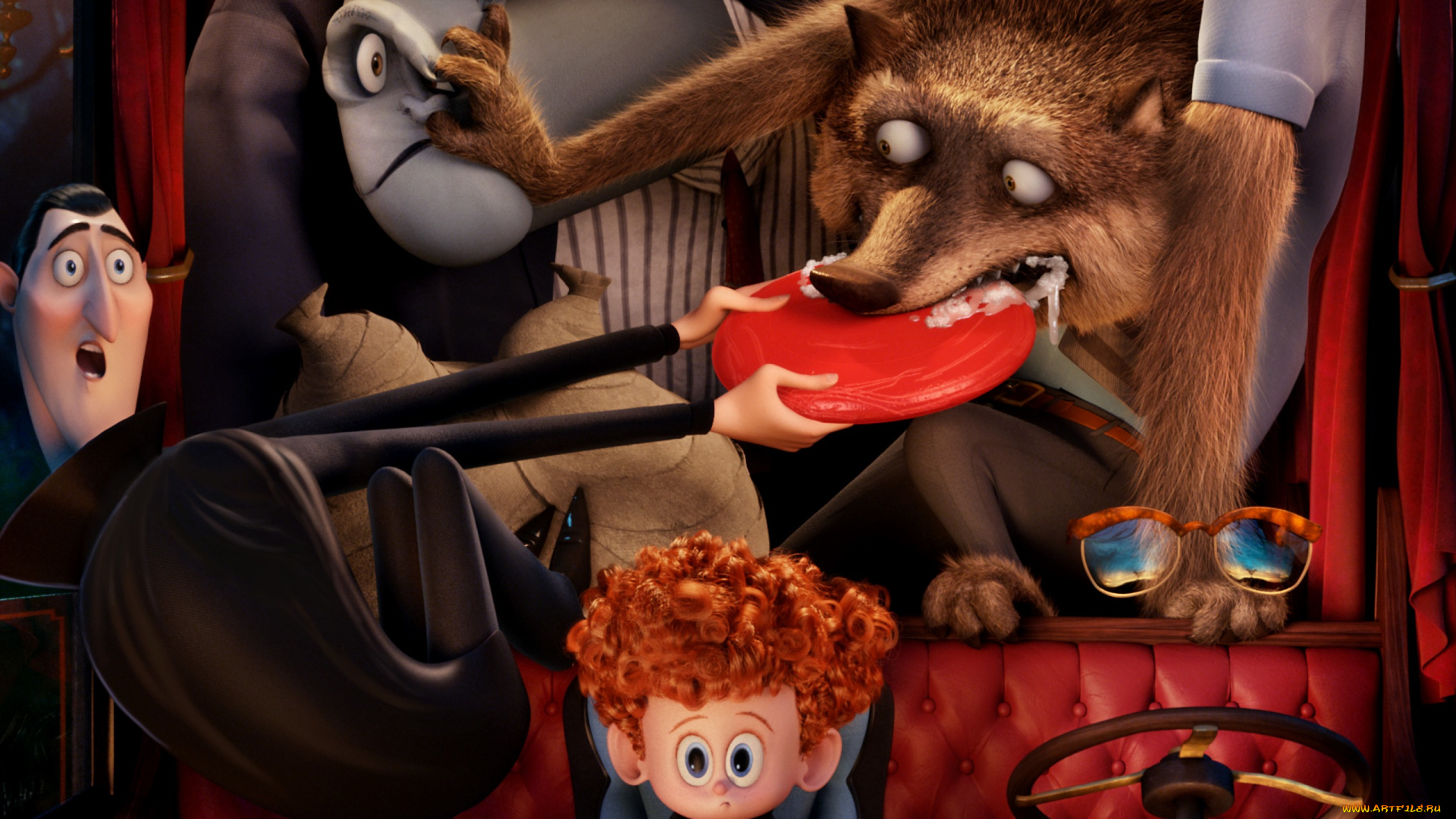 мультфильмы, hotel, transylvania, 2, hotel, transylvania, 2, мультфильм, frankenstein, wayne, dracula