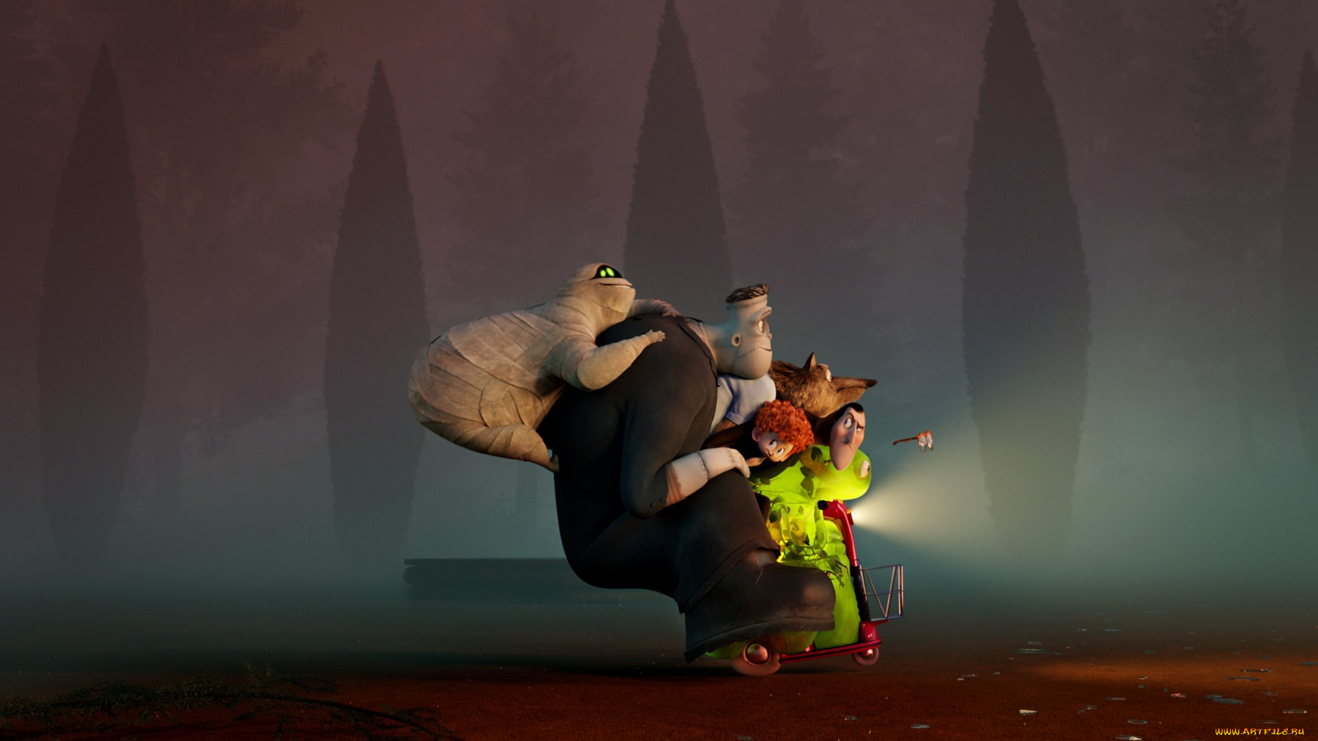 мультфильмы, hotel, transylvania, 2, монстры, на, каникулах, скутер, wayne, dracula, frankenstein, hotel, transylvania, 2