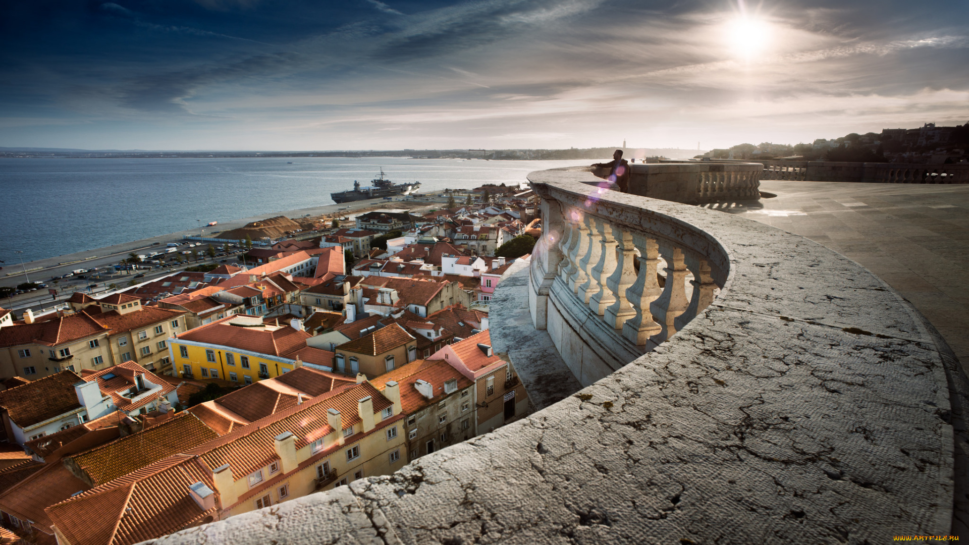 portugal`s, valhalla, города, -, пейзажи, утро, городок, побережье