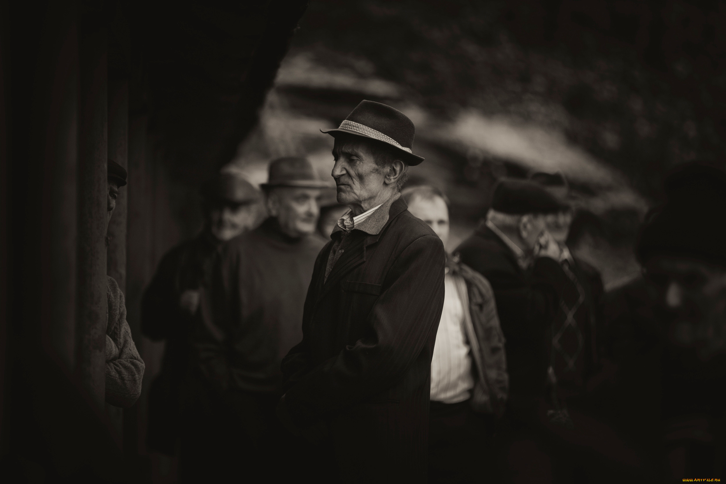 мужчины, -, unsort, боке, старики