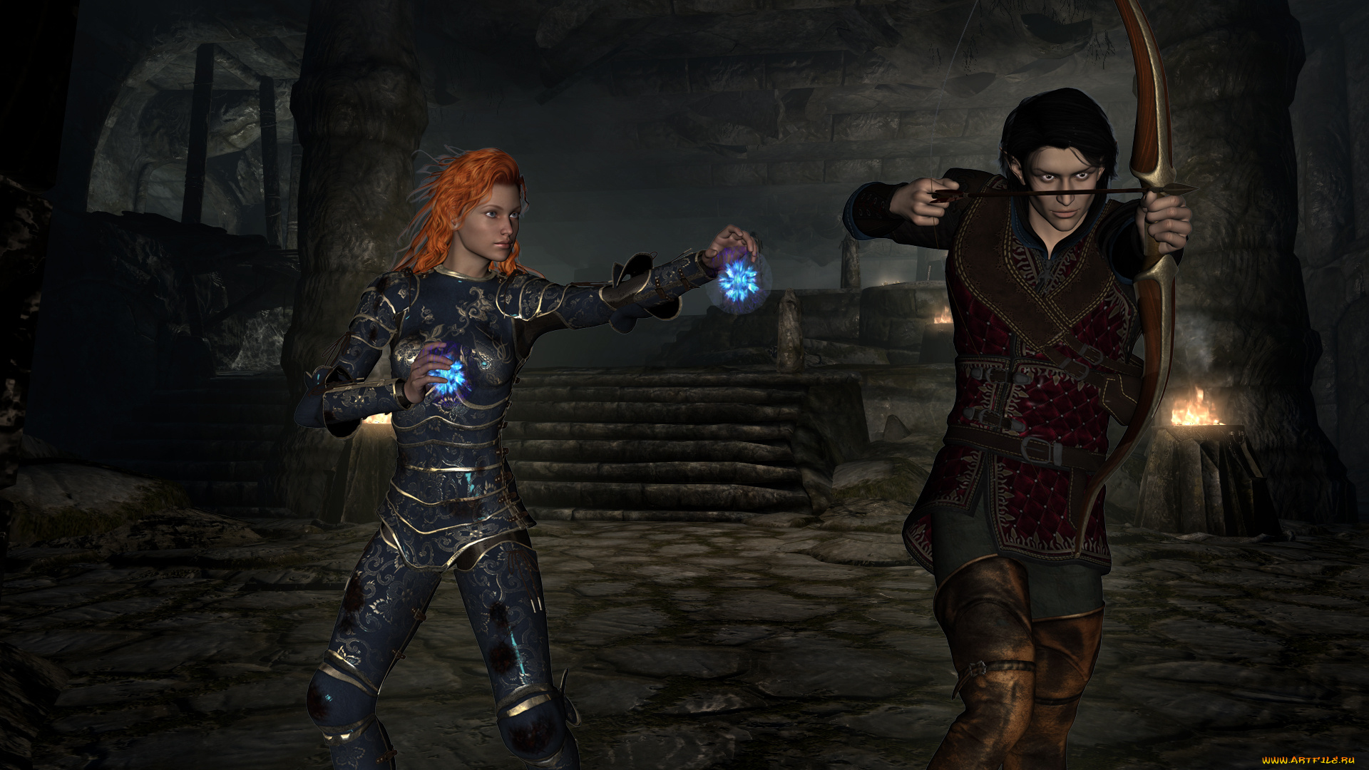 3д, графика, фантазия, , fantasy, девушка, взгляд, фон, парень