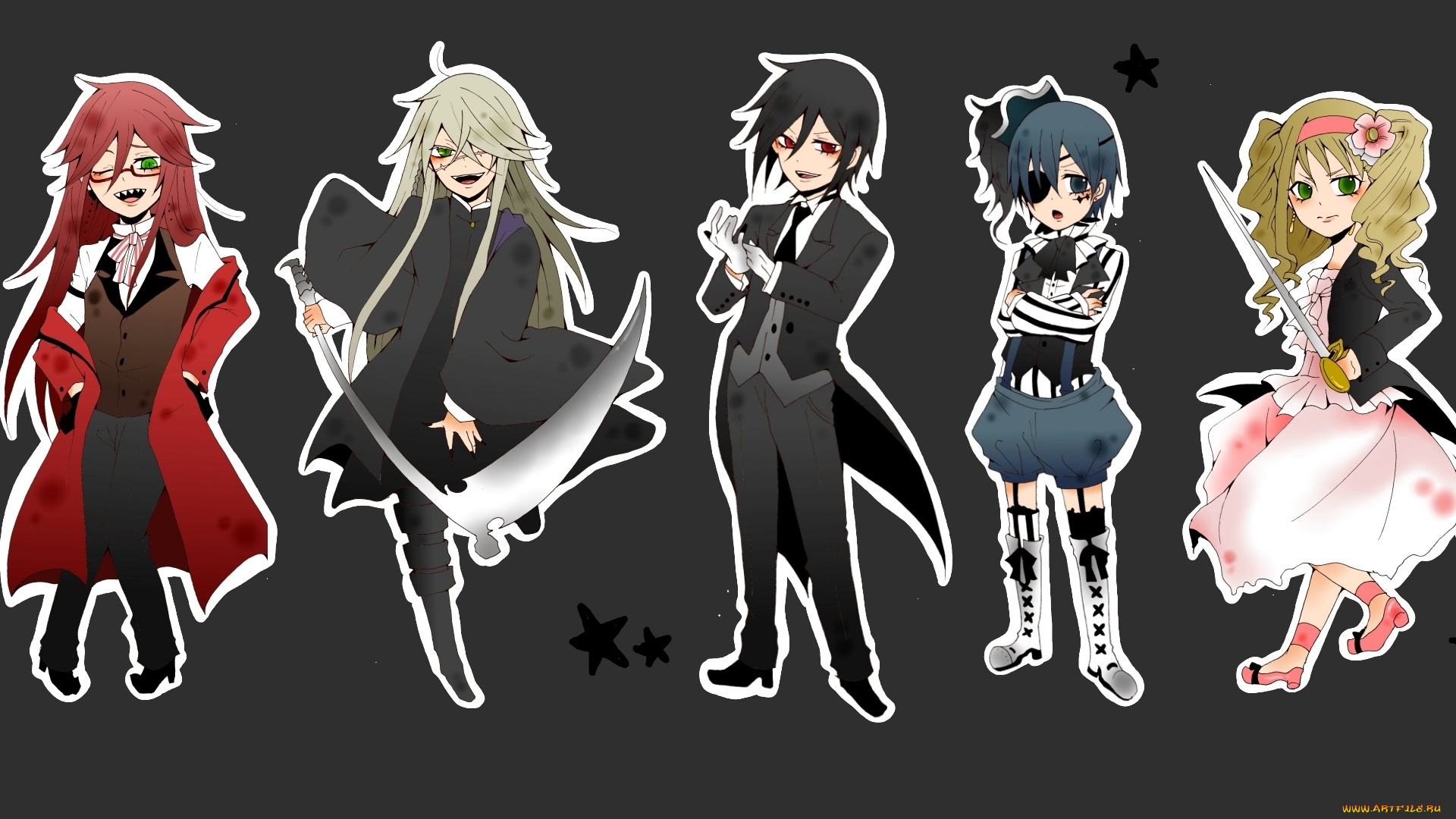 аниме, kuroshitsuji, тёмный, дворецкий