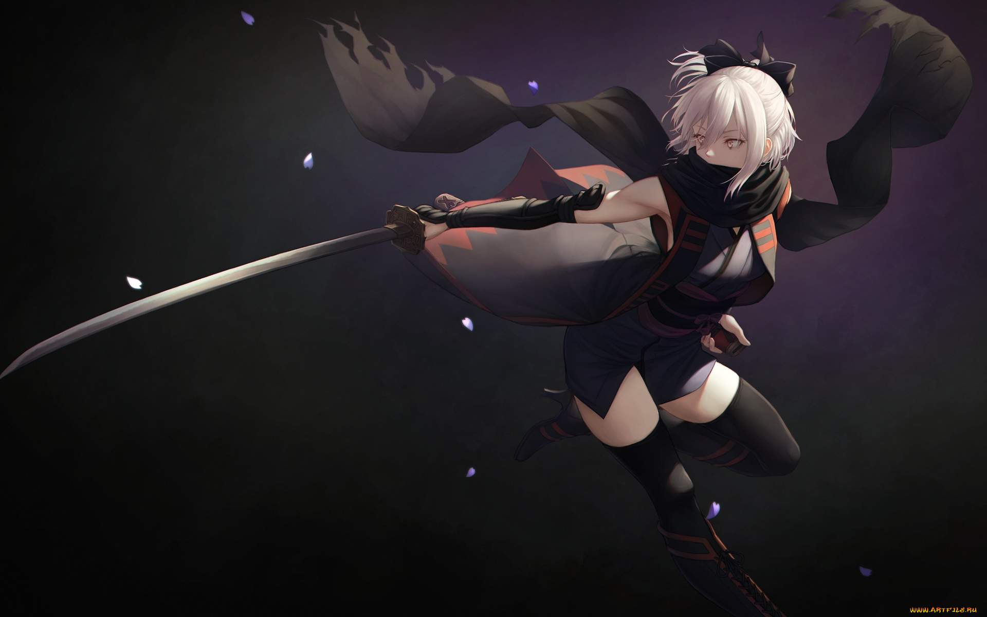 аниме, fate, stay, night, sakura, saber