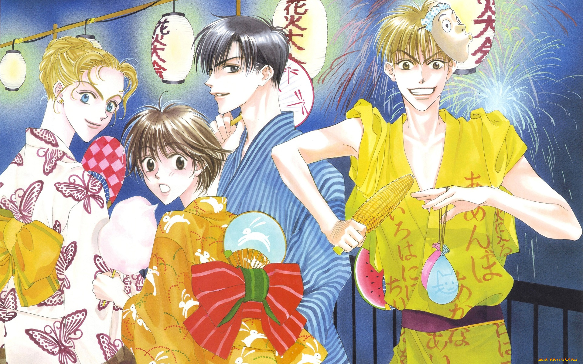 аниме, hanakimi, парни