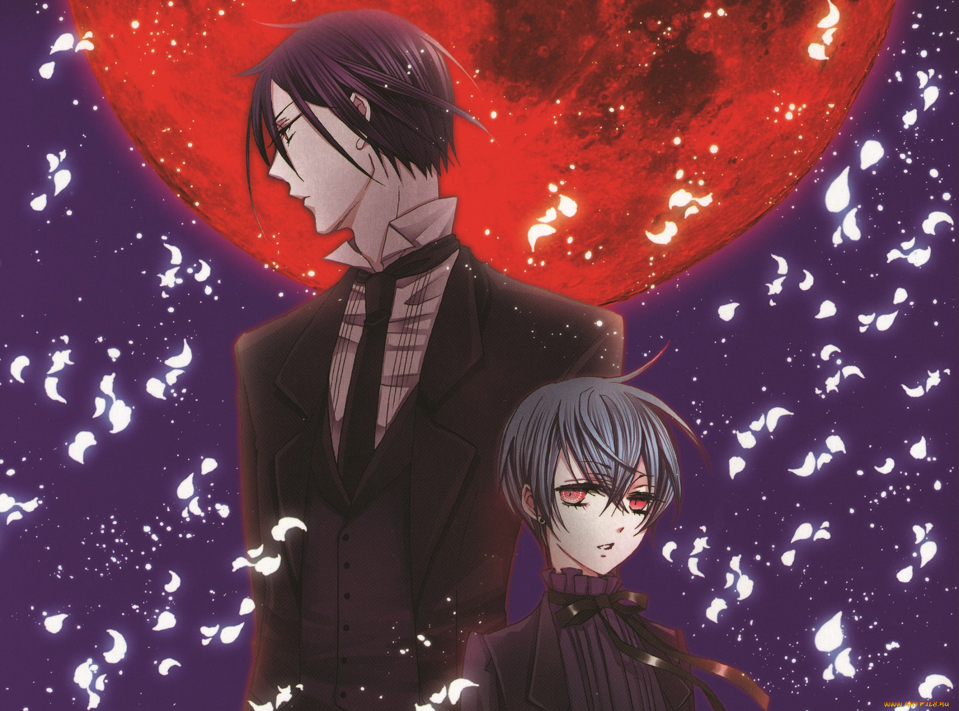 аниме, kuroshitsuji, сиэль, себастьян