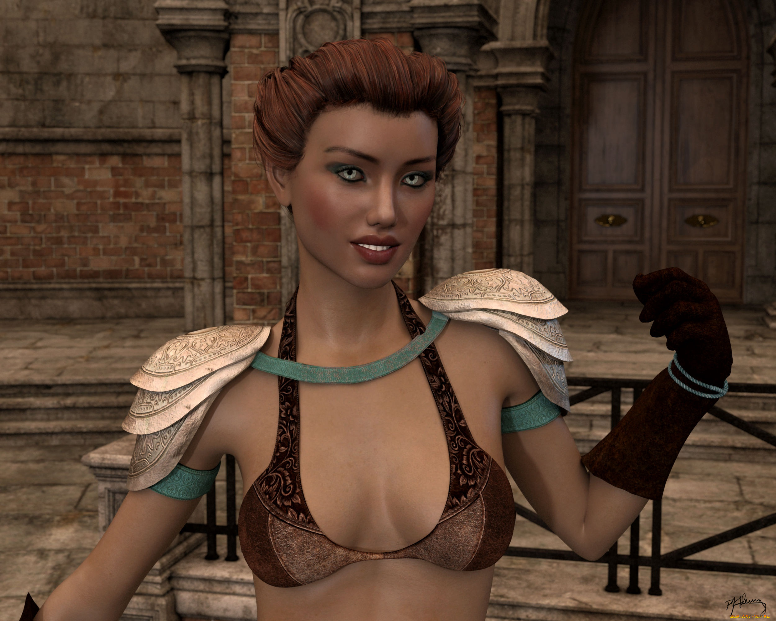 3д, графика, люди, , people, девушка, взгляд, фон