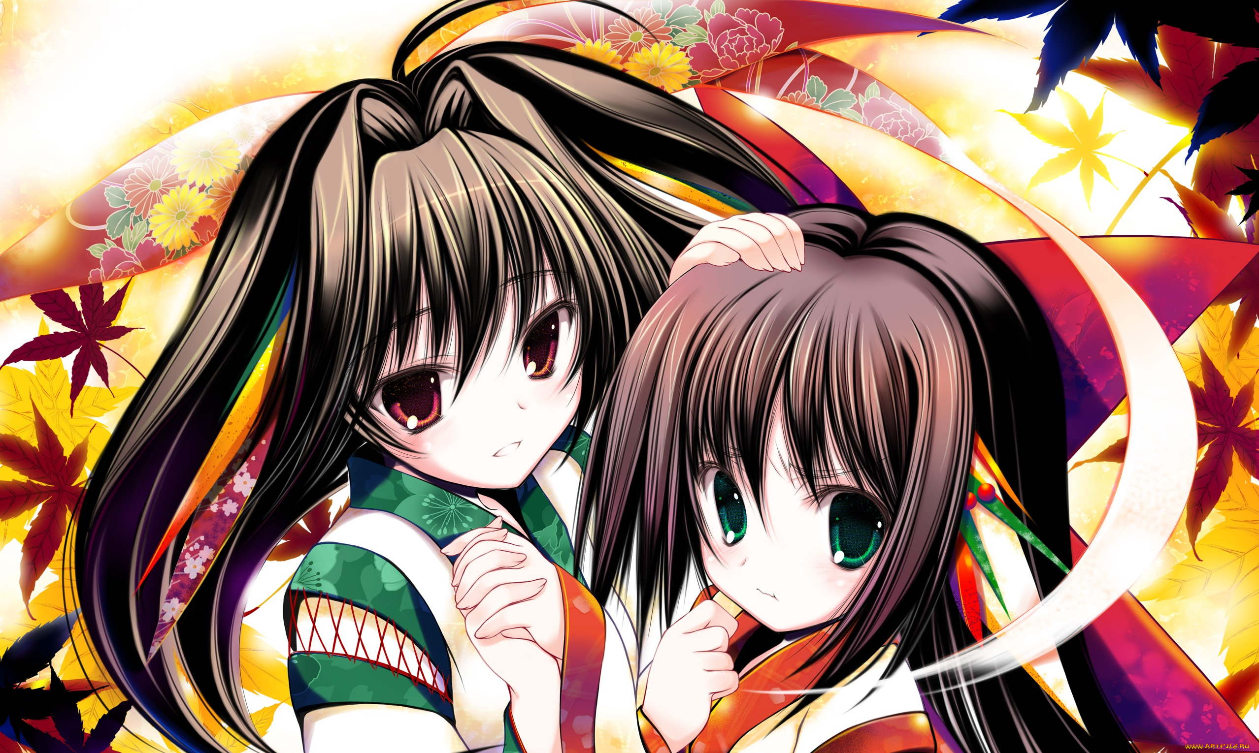 аниме, unknown, , другое, взгляд, девушки, фон