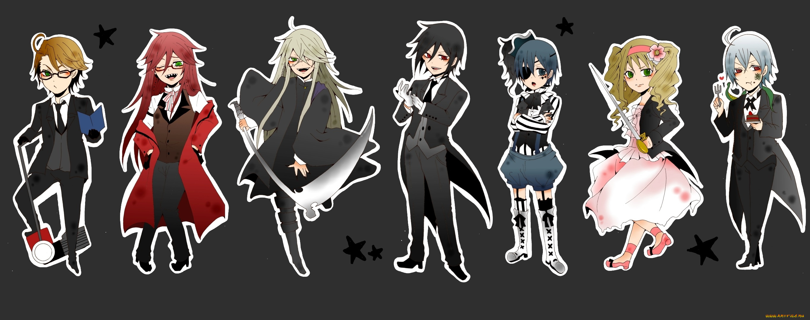 аниме, kuroshitsuji, тёмный, дворецкий