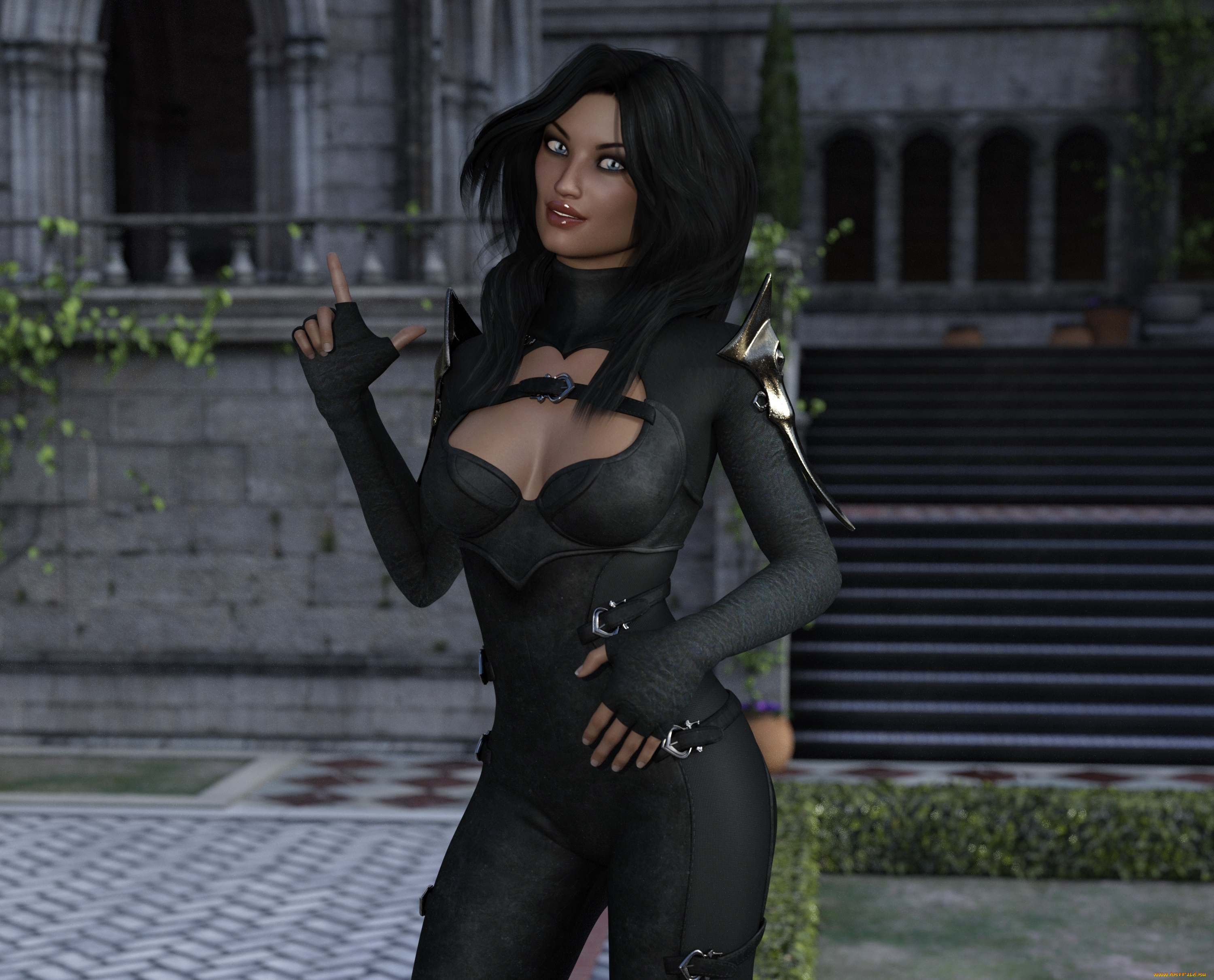 3д, графика, люди, , people, девушка, взгляд, фон