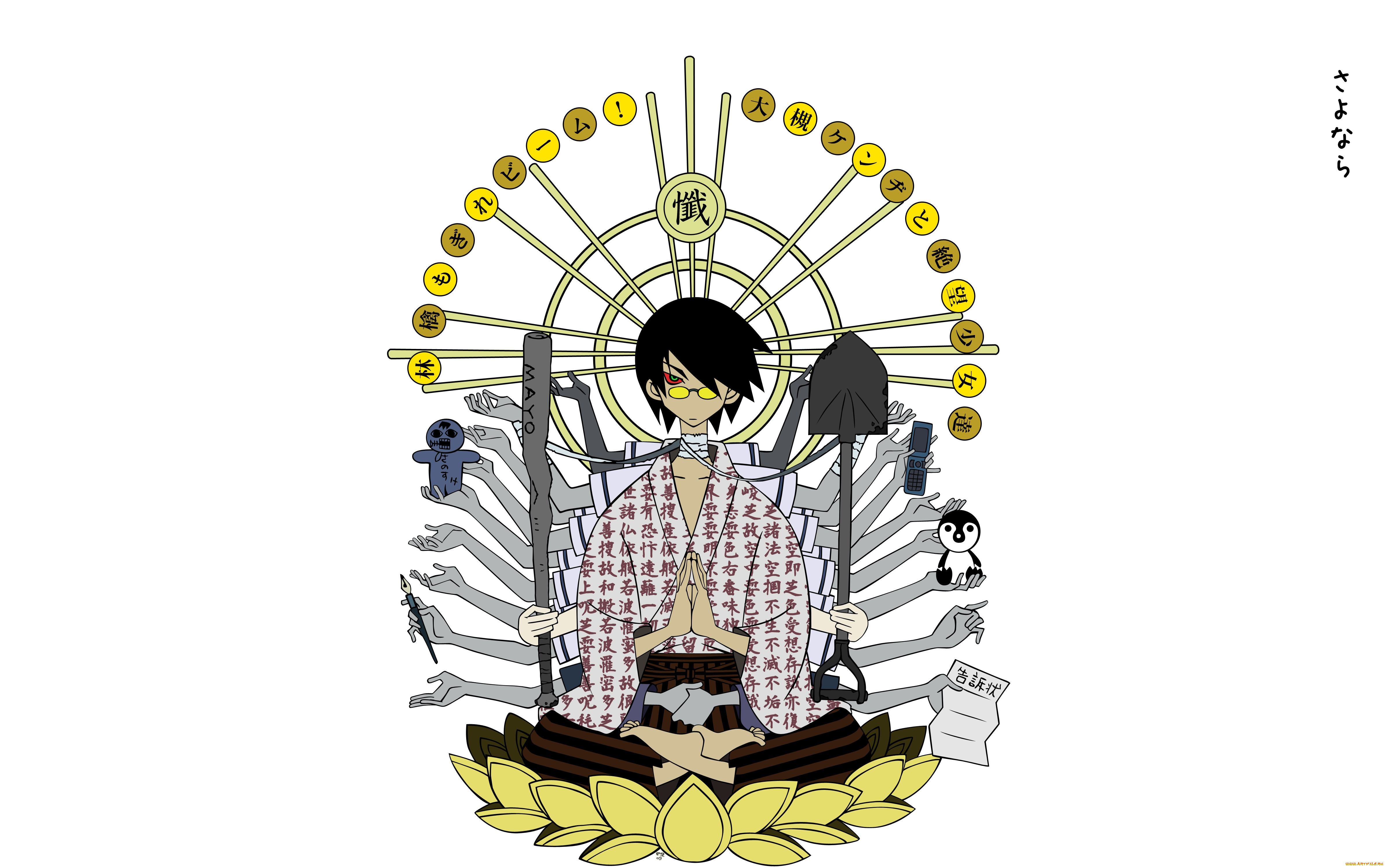 аниме, sayonara, zetsubo, sensei, персонаж