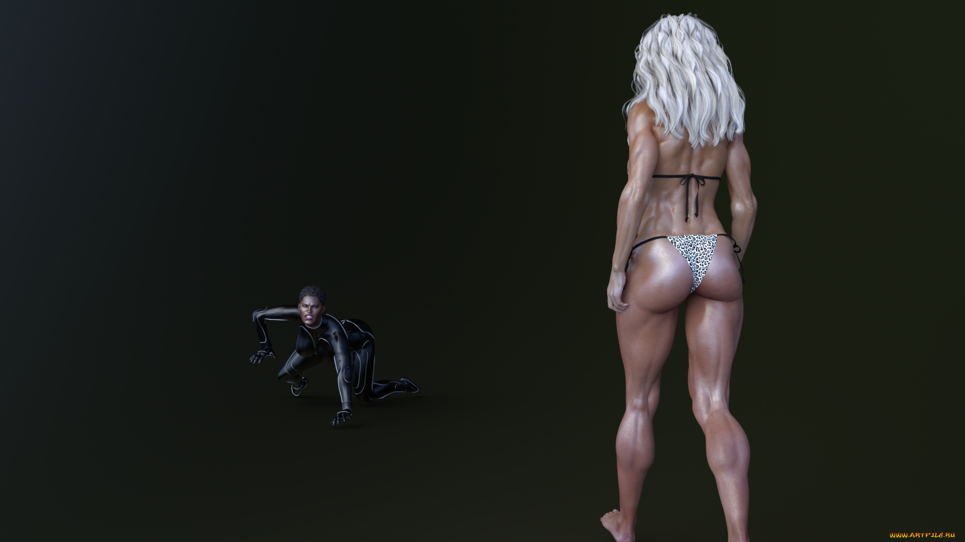 3д, графика, фантазия, , fantasy, девушки, фон, взгляд