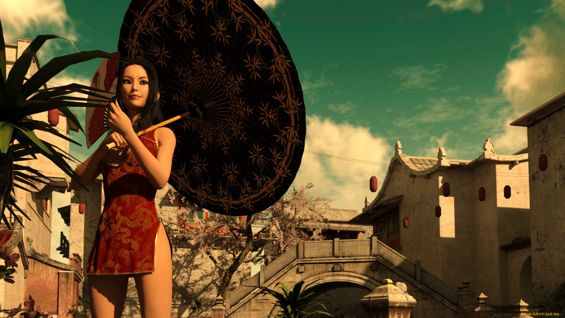 3д, графика, люди, , people, фон, взгляд, девушка