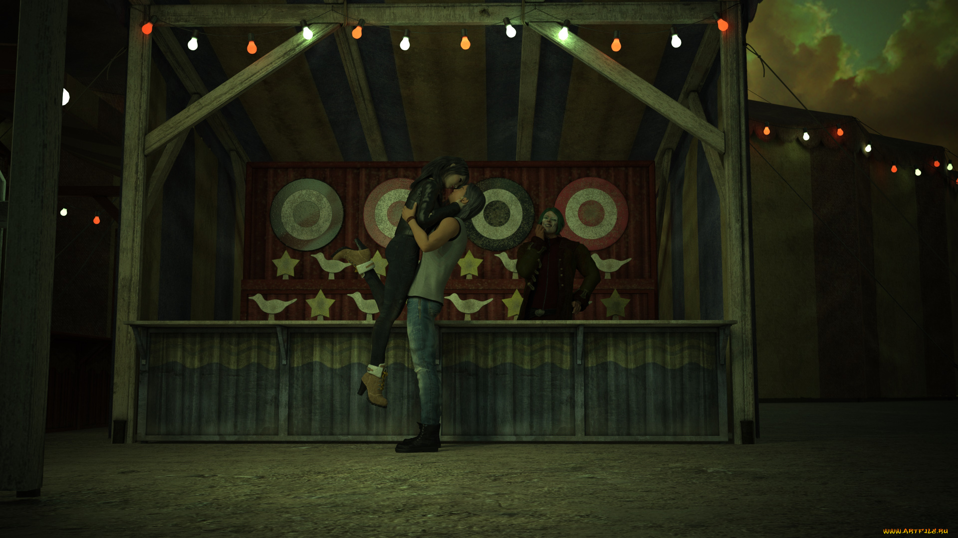 3д, графика, романтика, , romantics, девушка, фон, взгляд