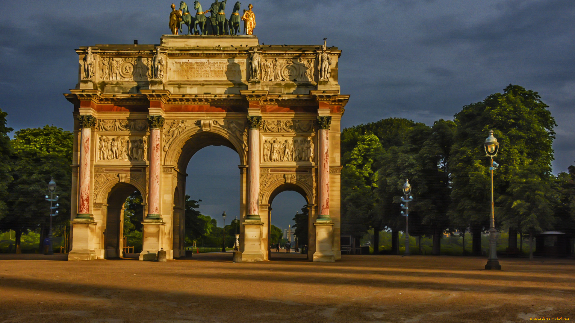 arc, de, triomphe, города, париж, , франция, арка