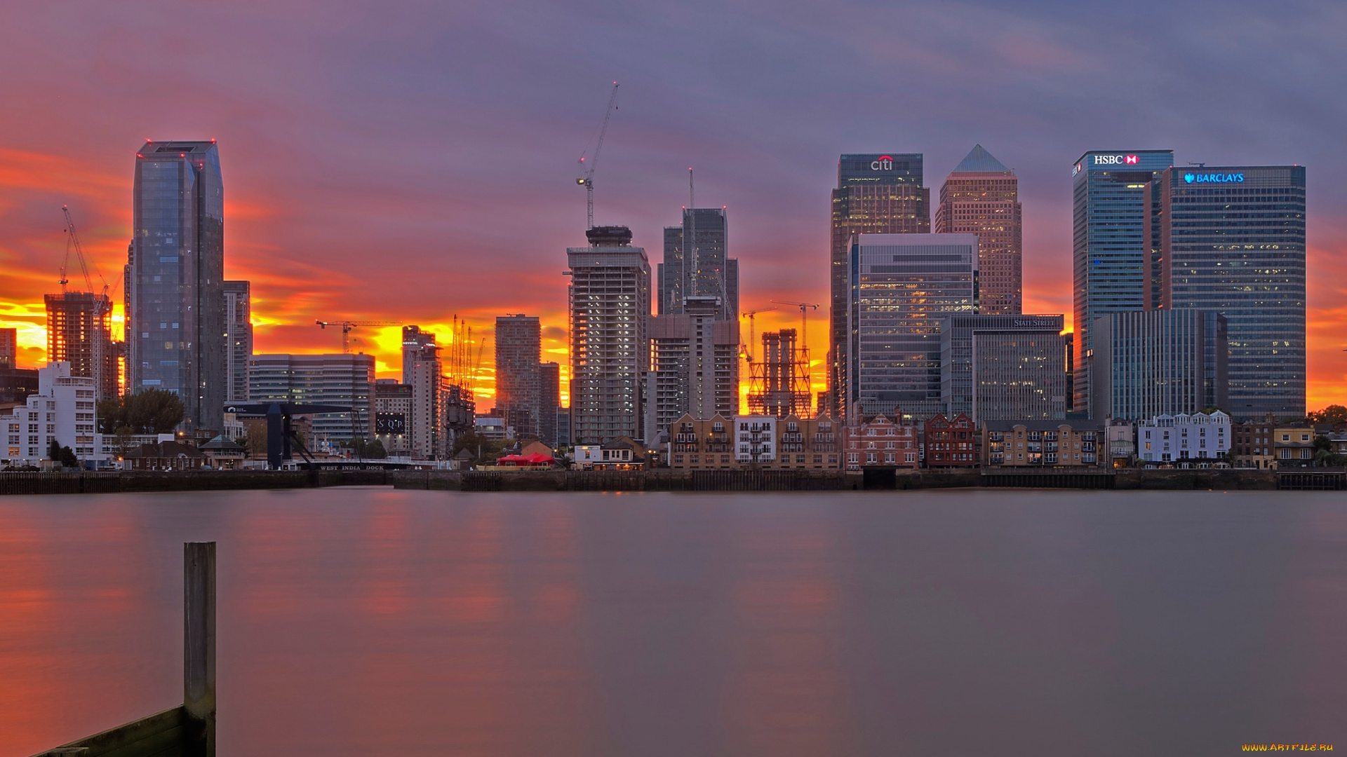 города, лондон, , великобритания, англия, зарево, дома, вечер, лондон